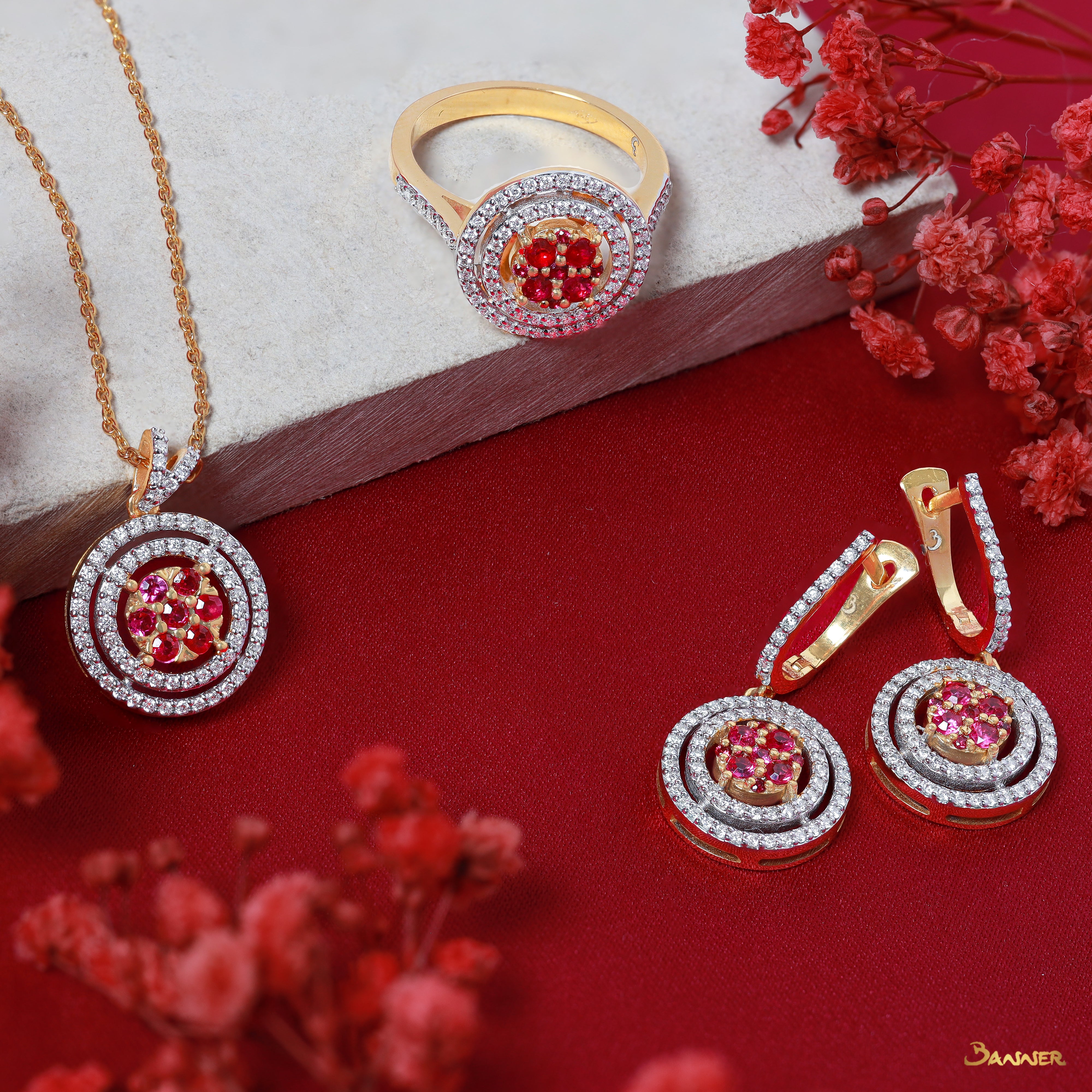 Ruby and Diamond Bloom Set
