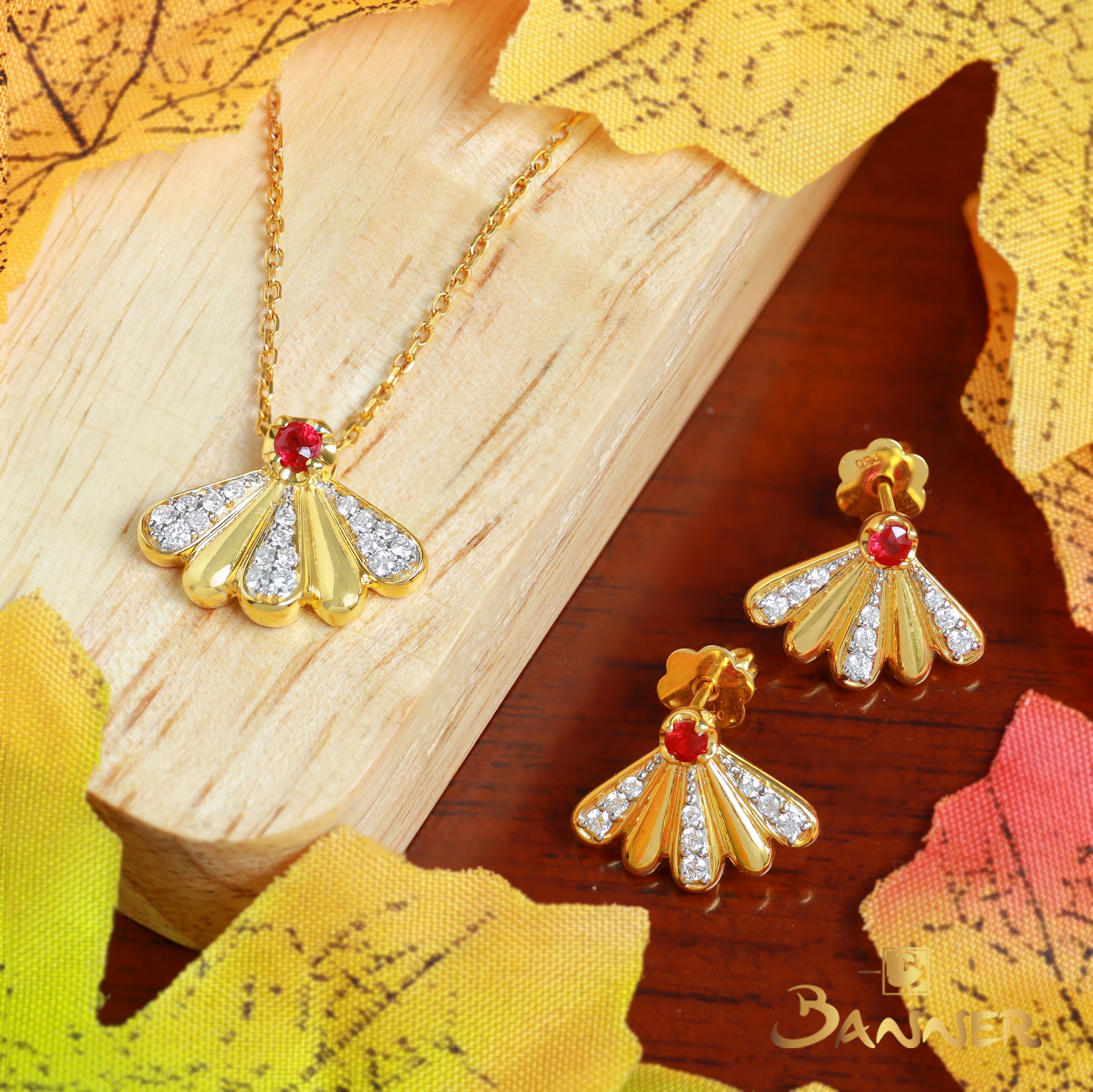 Ruby and Diamond Cove Set