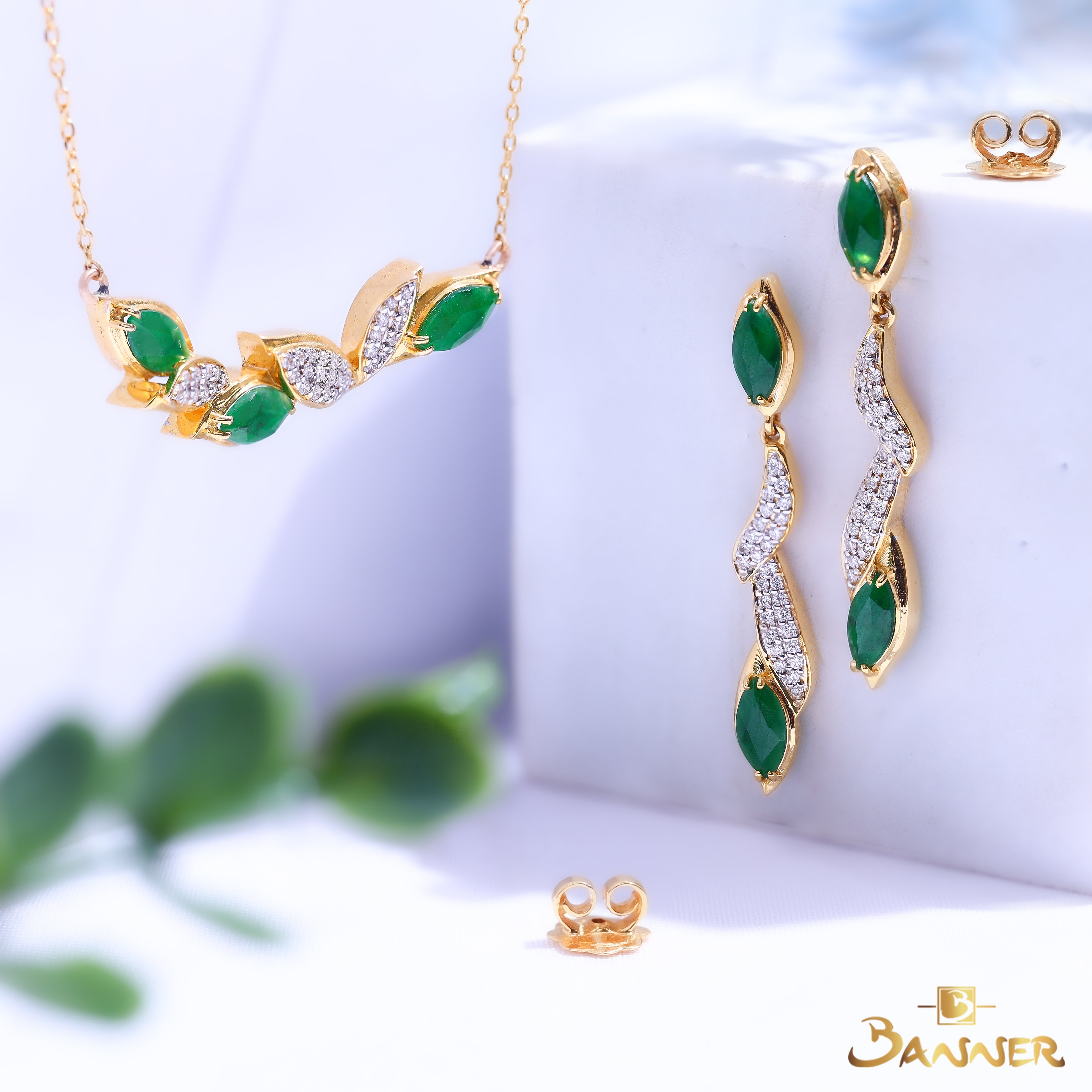 Jade and Diamond Liana Set