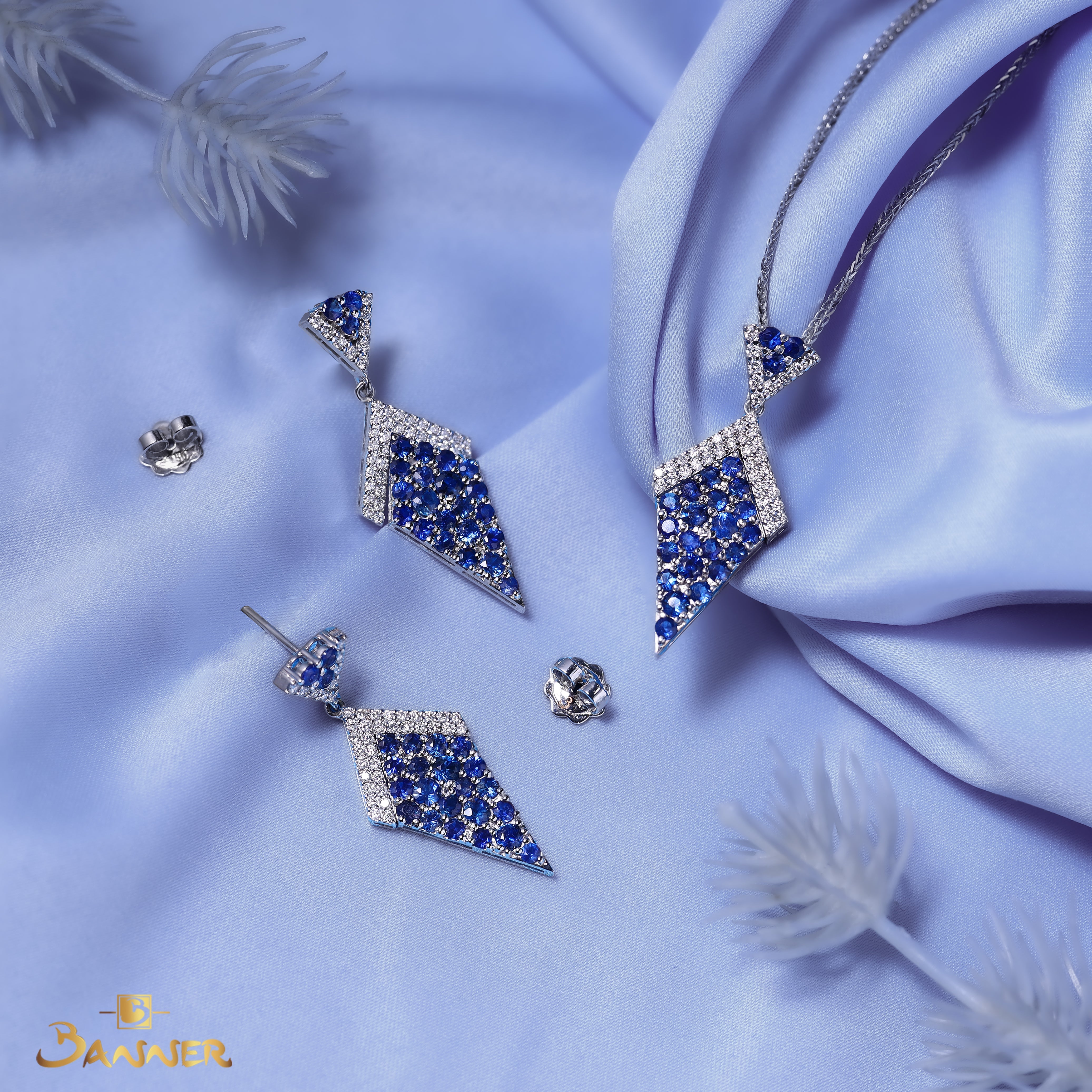 Sapphire and Diamond Titanis Set