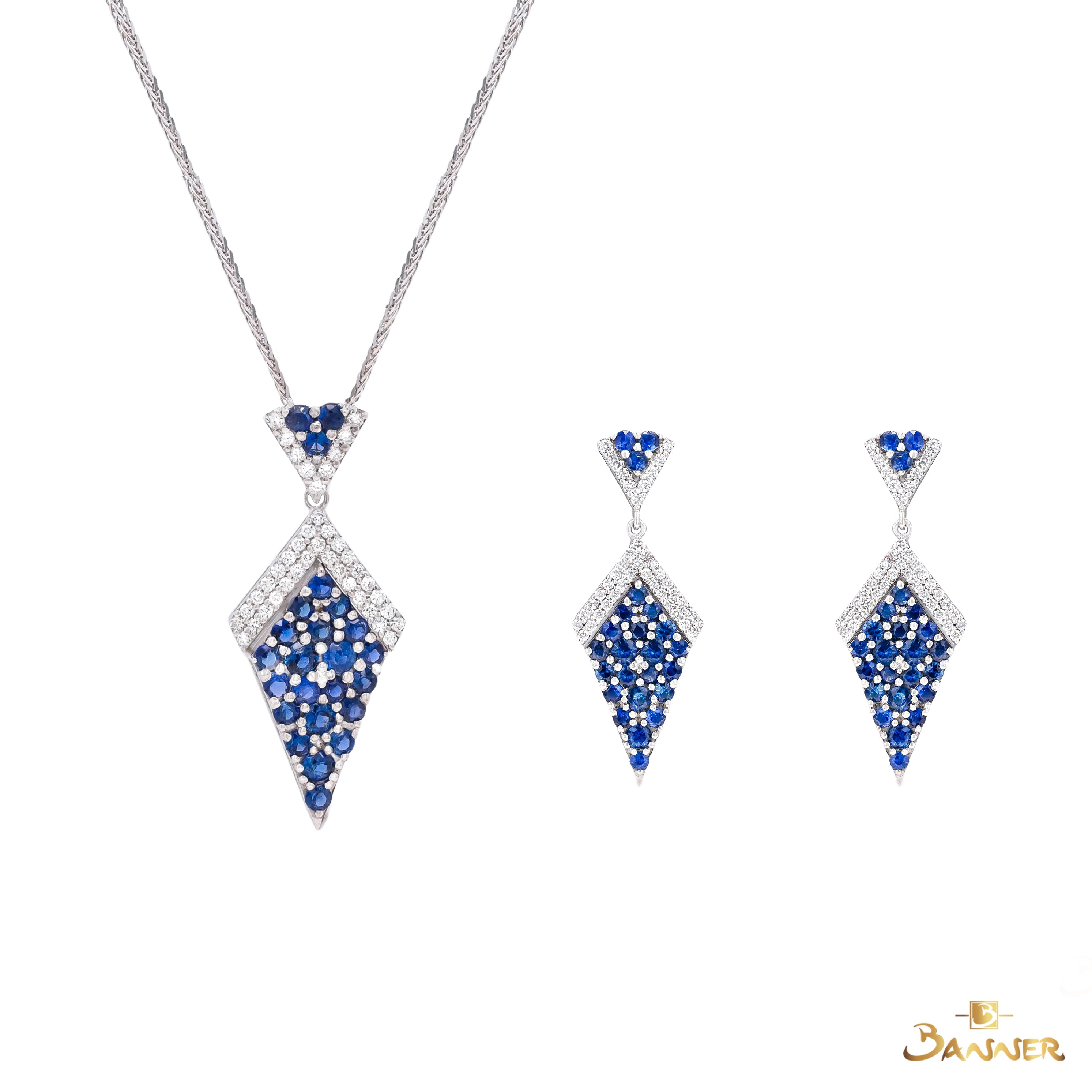 Sapphire and Diamond Titanis Set
