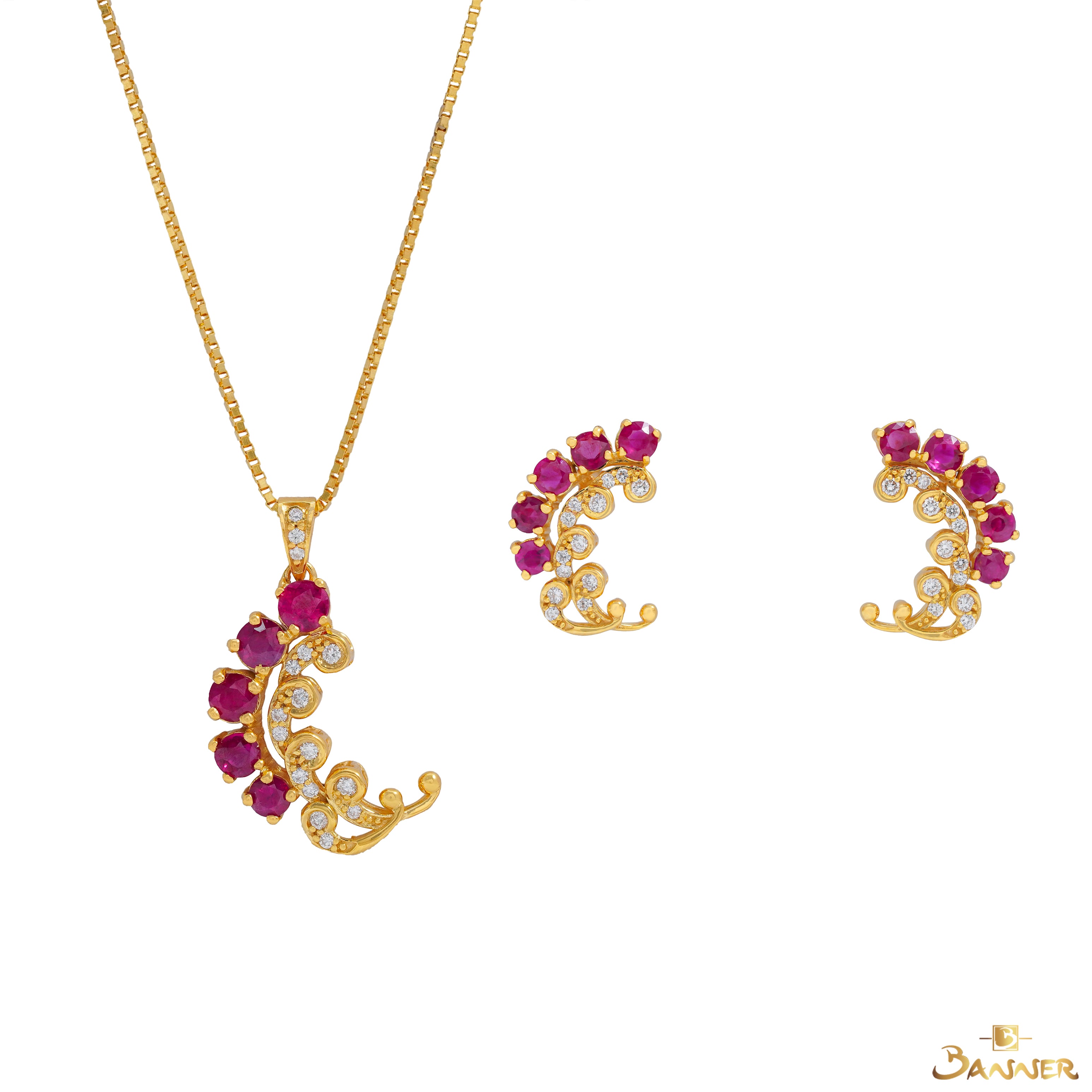 Ruby and Diamond Waves Set