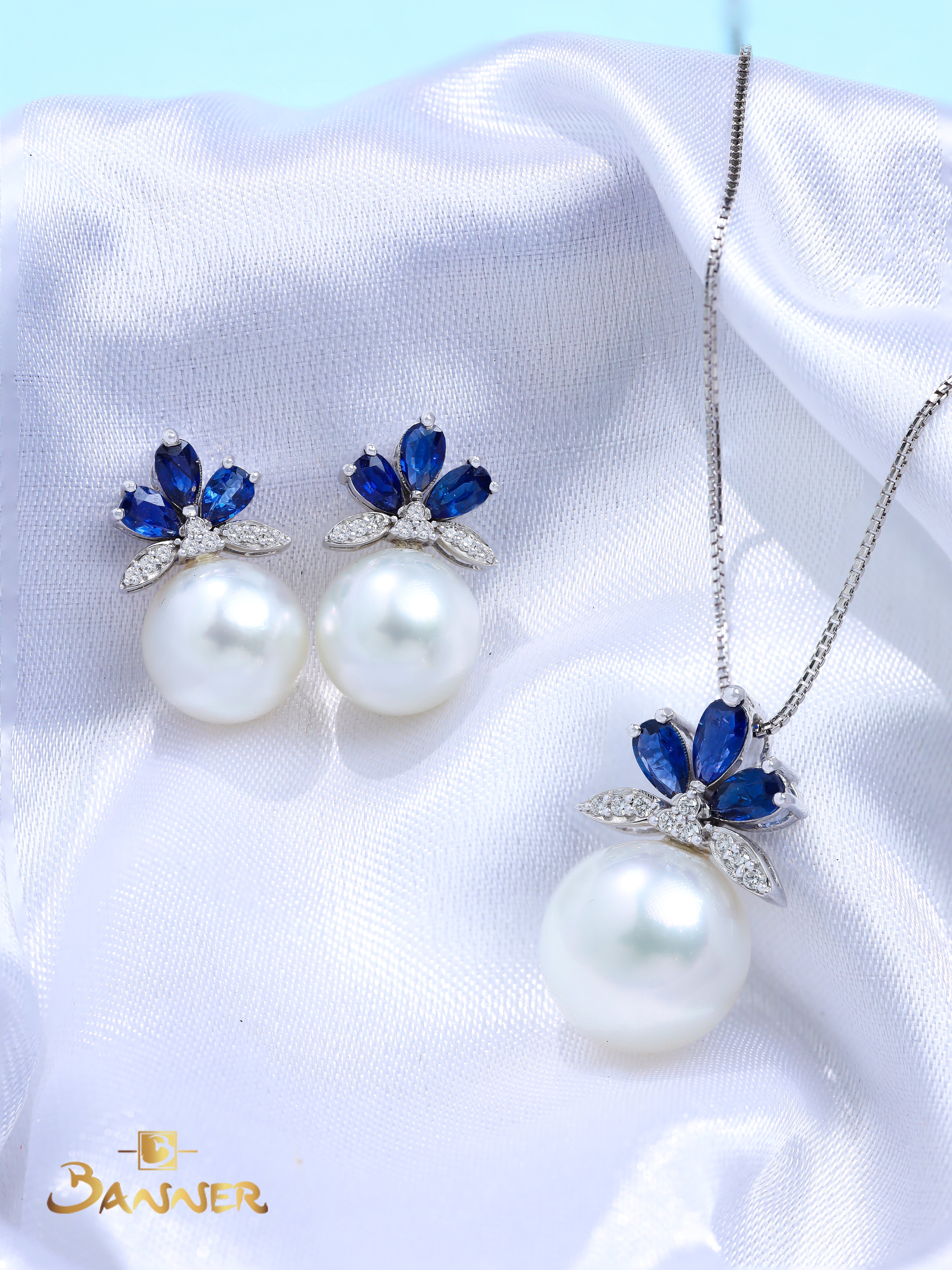 Sapphire , Pearl and Diamond Bloom Set