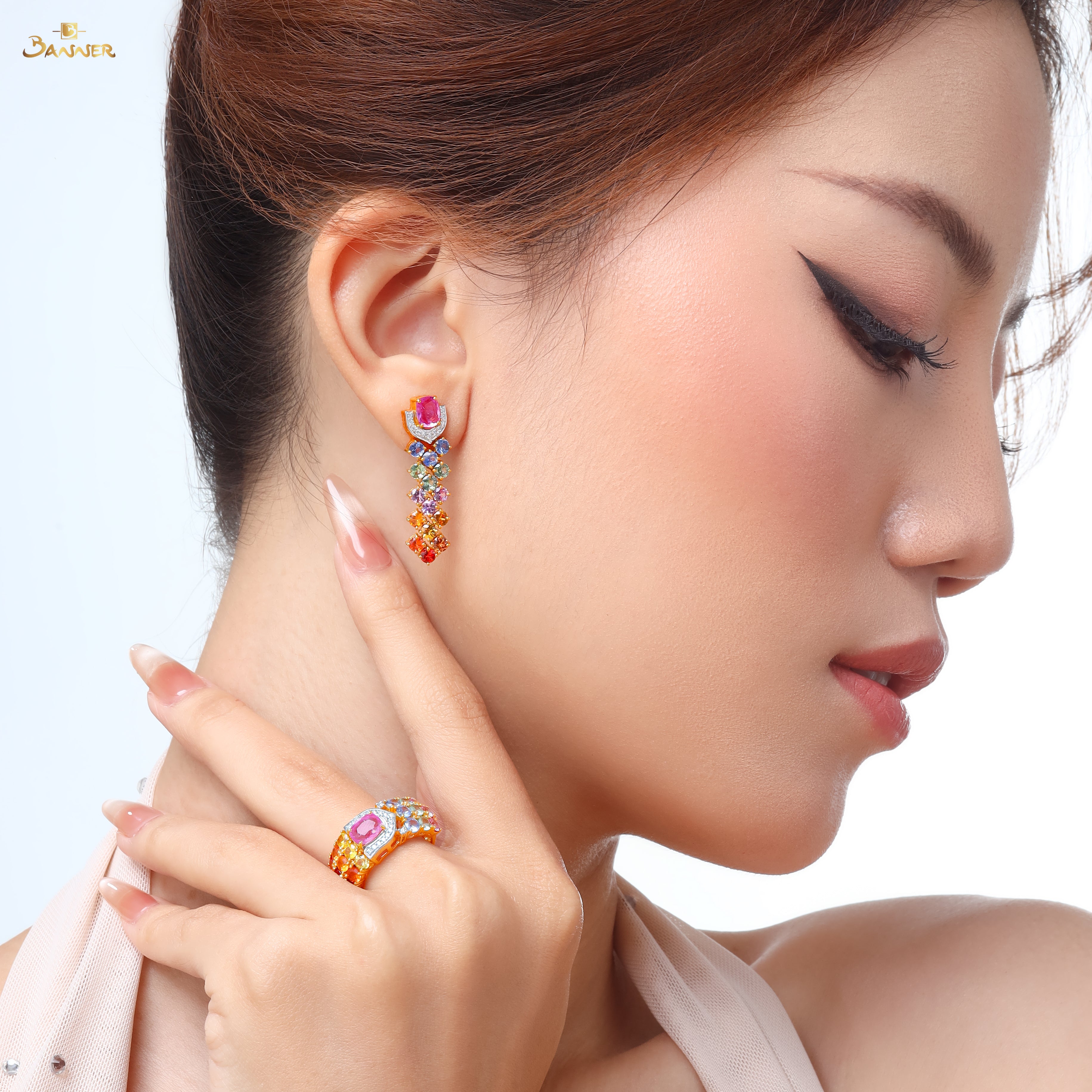 Multi-Colored Sapphire Rainbow Set