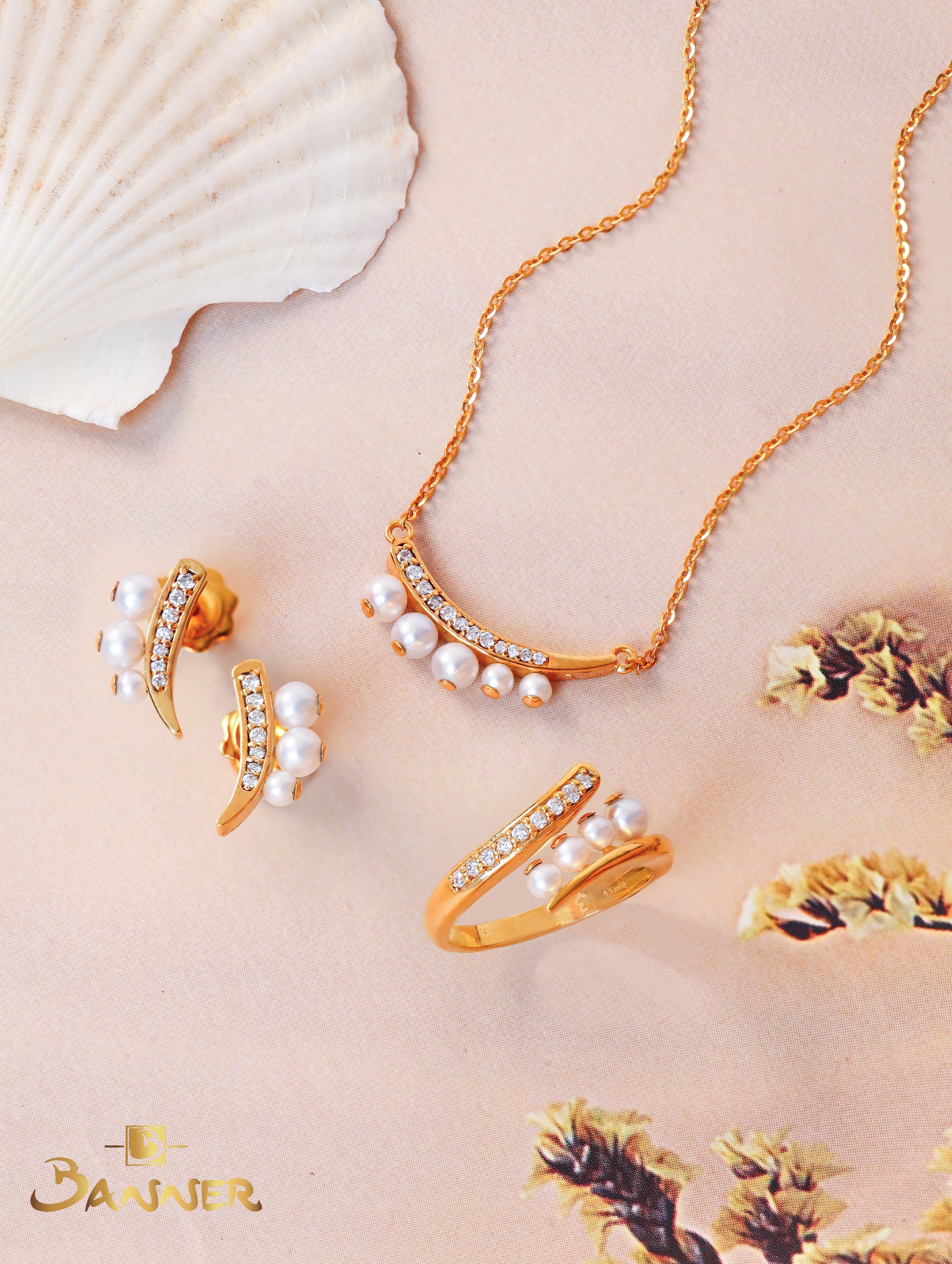 Pearl and Diamond Smile Set