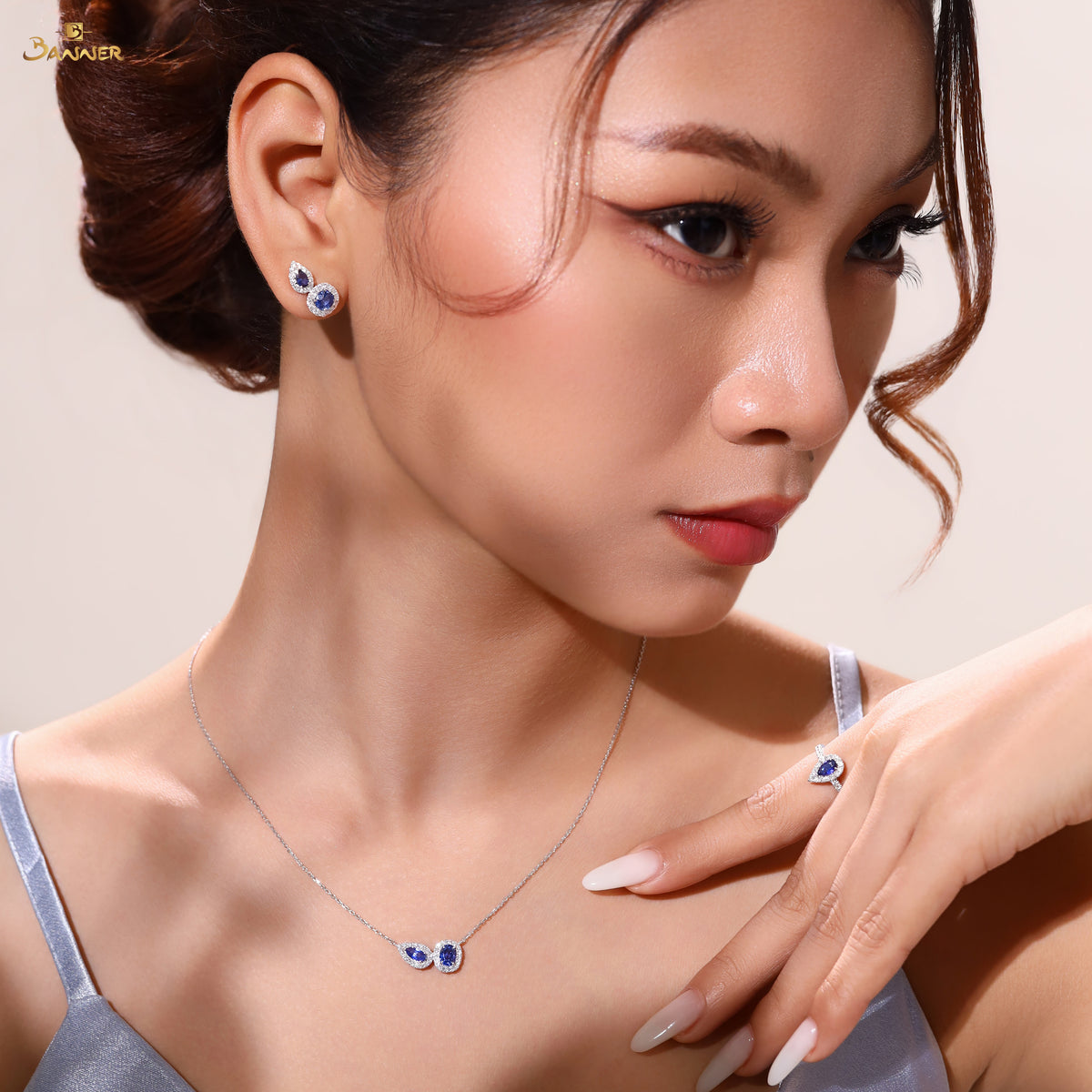 Sapphire and Diamond Duo Set