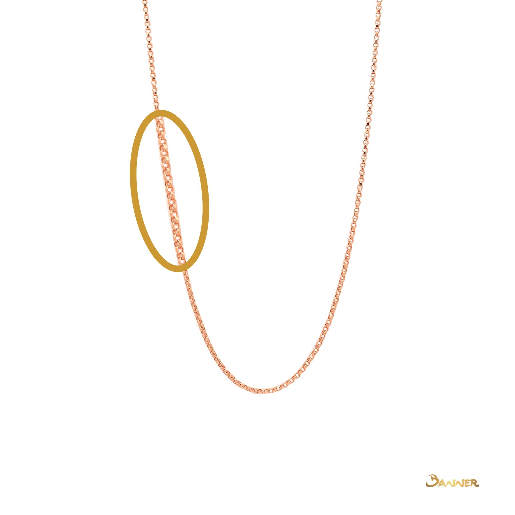 18k Pink Gold Necklace (16 inches)