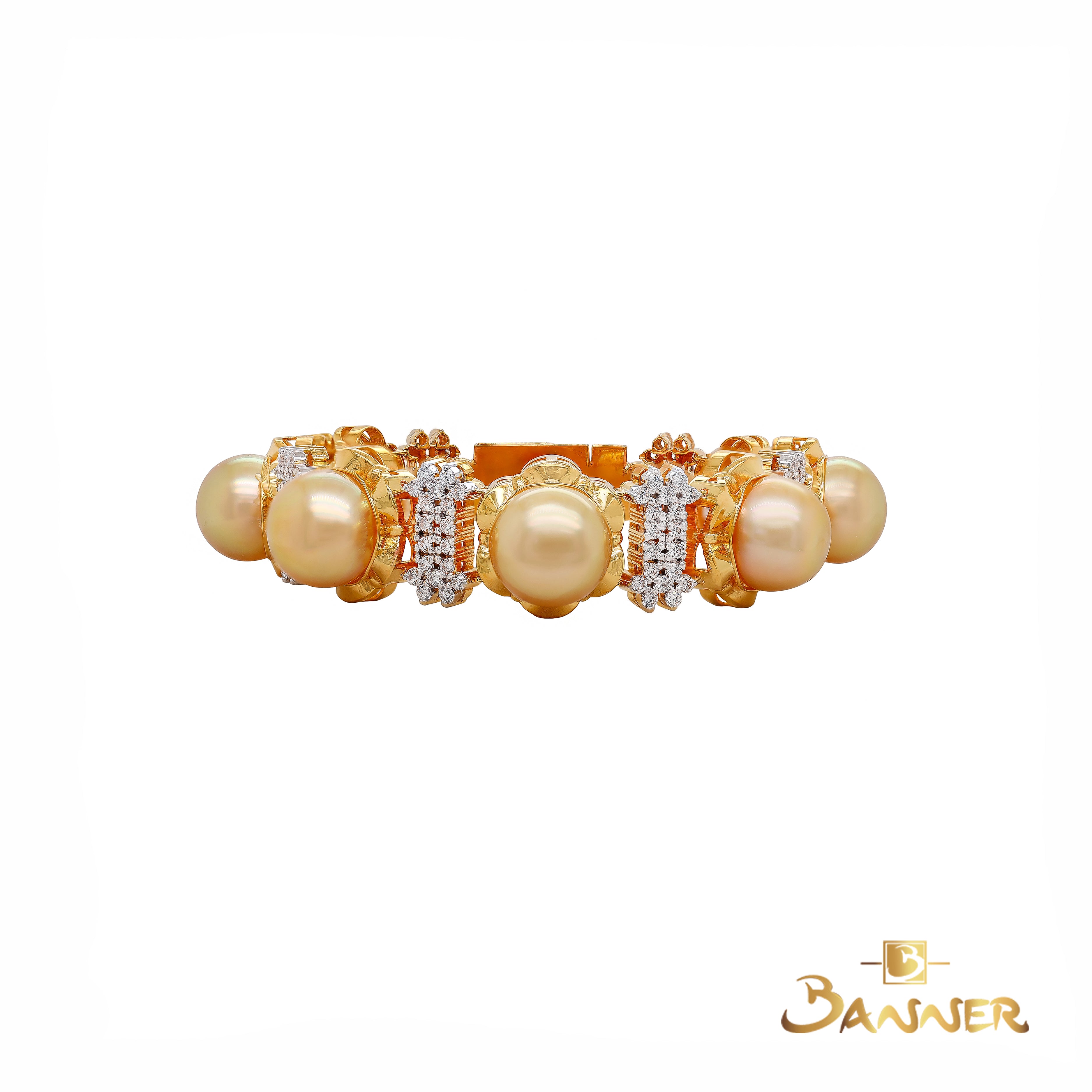 Pearl and Diamond Tennis Bracelet