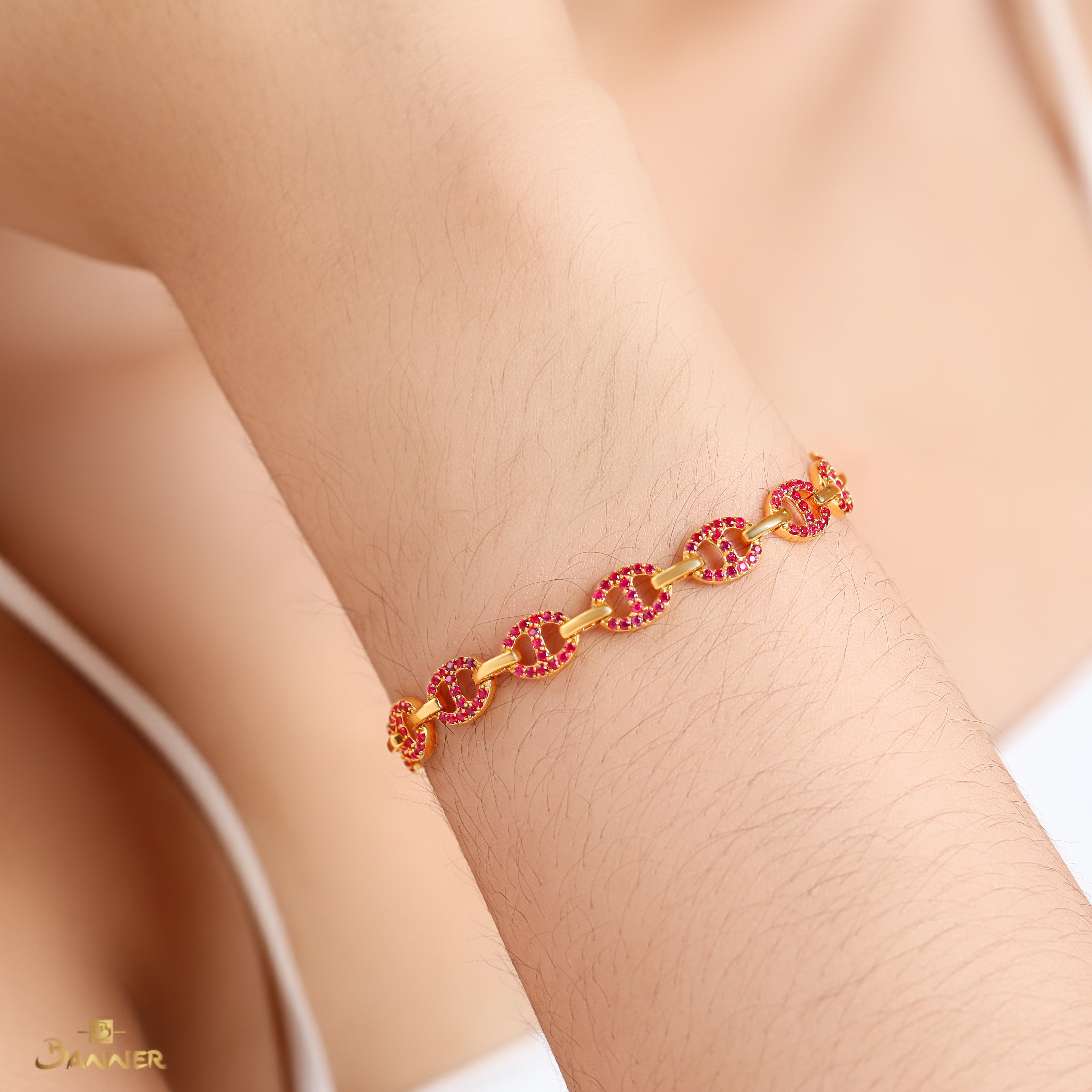 Ruby Chain-link Bracelet