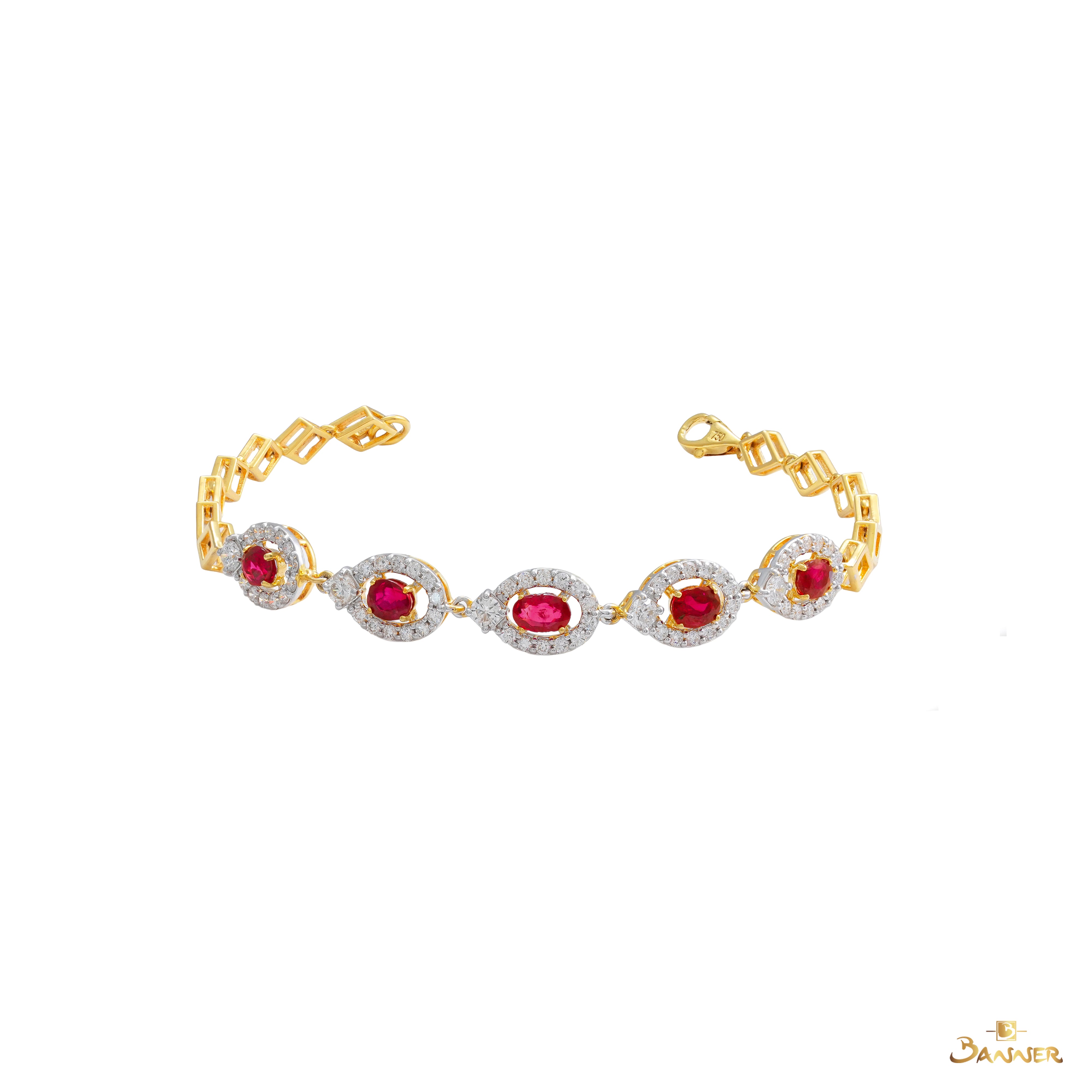 Ruby and Diamond Bracelet(Lemon Mold)