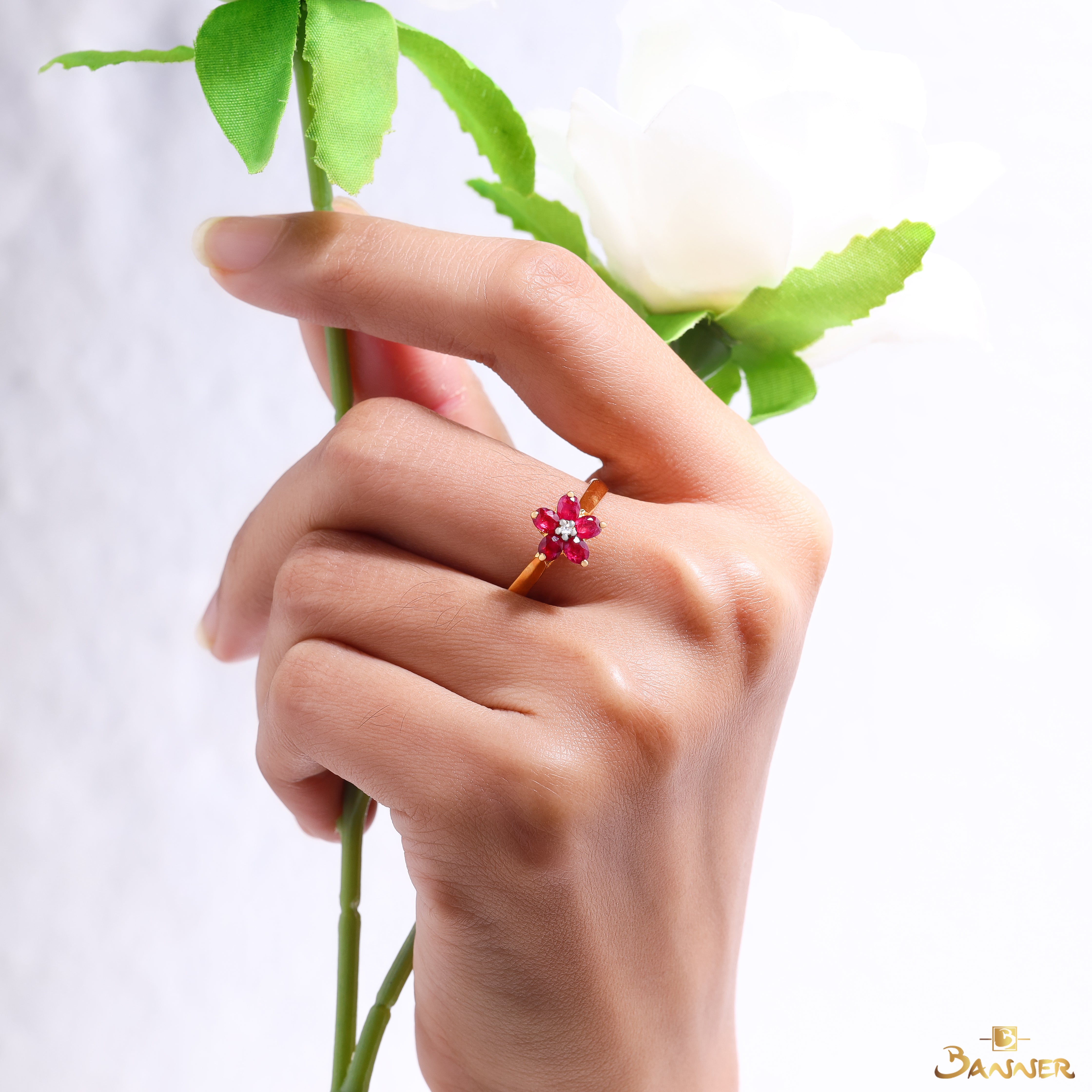 Ruby and Diamond Chel Ring