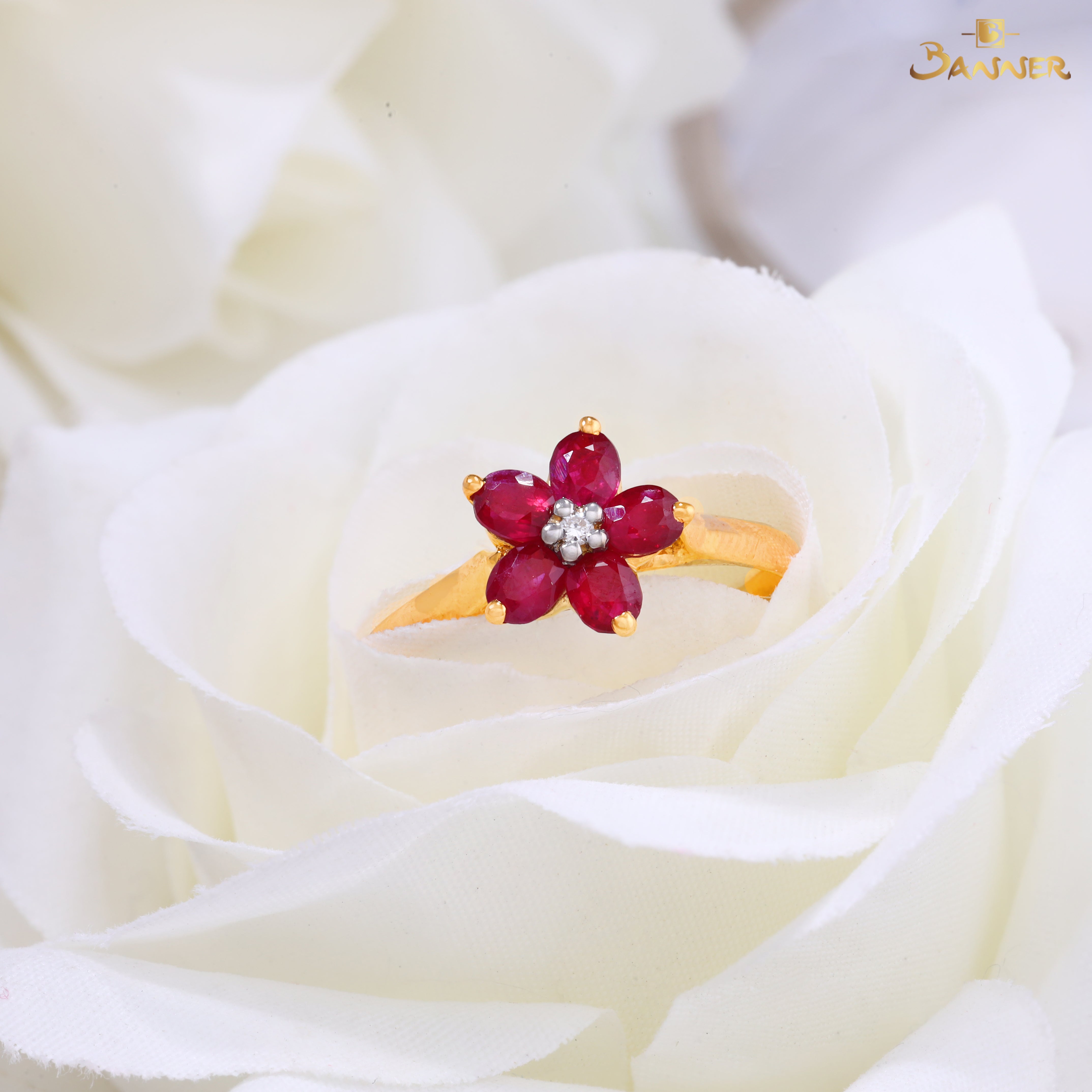 Ruby and Diamond Chel Ring