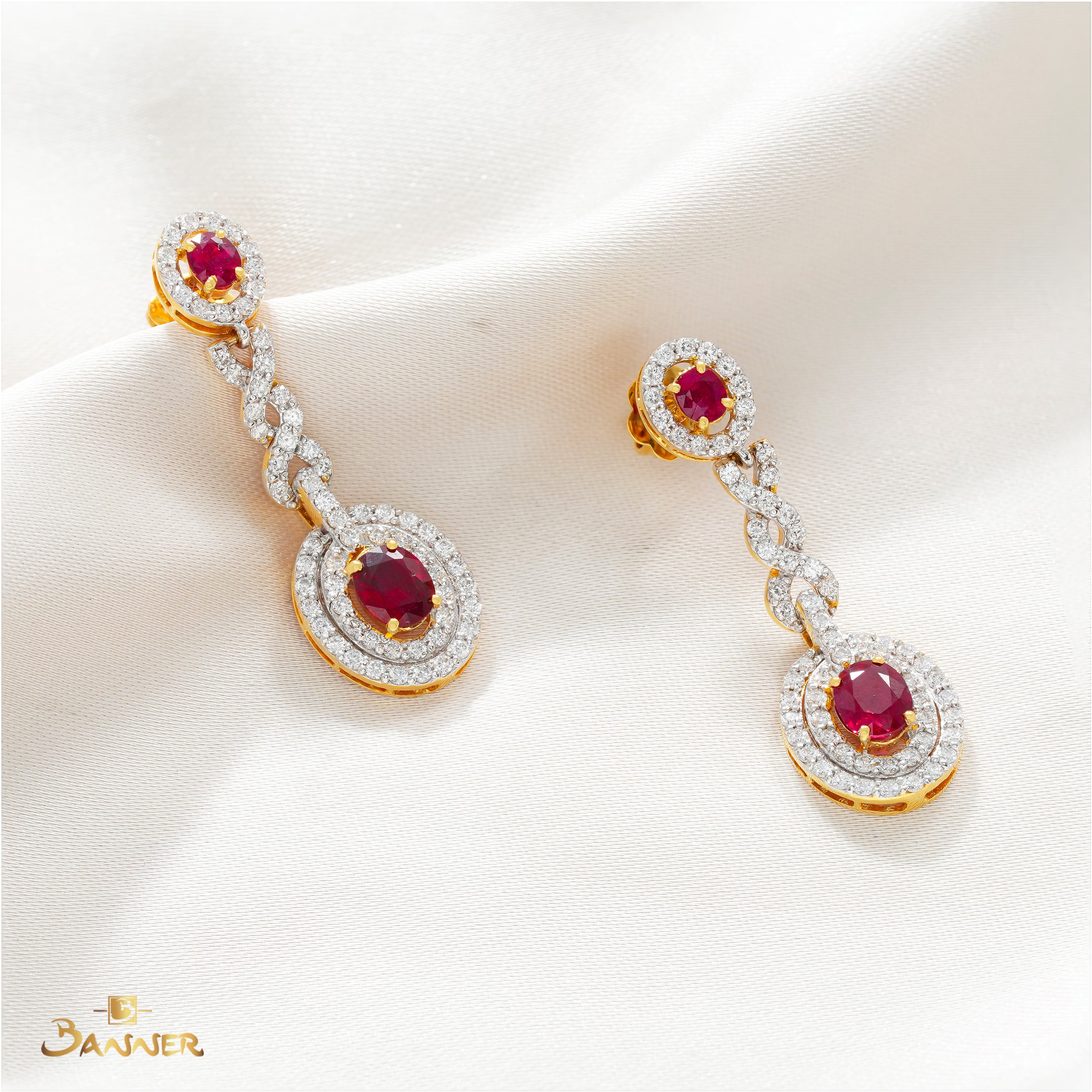 Ruby and Diamond Earrings