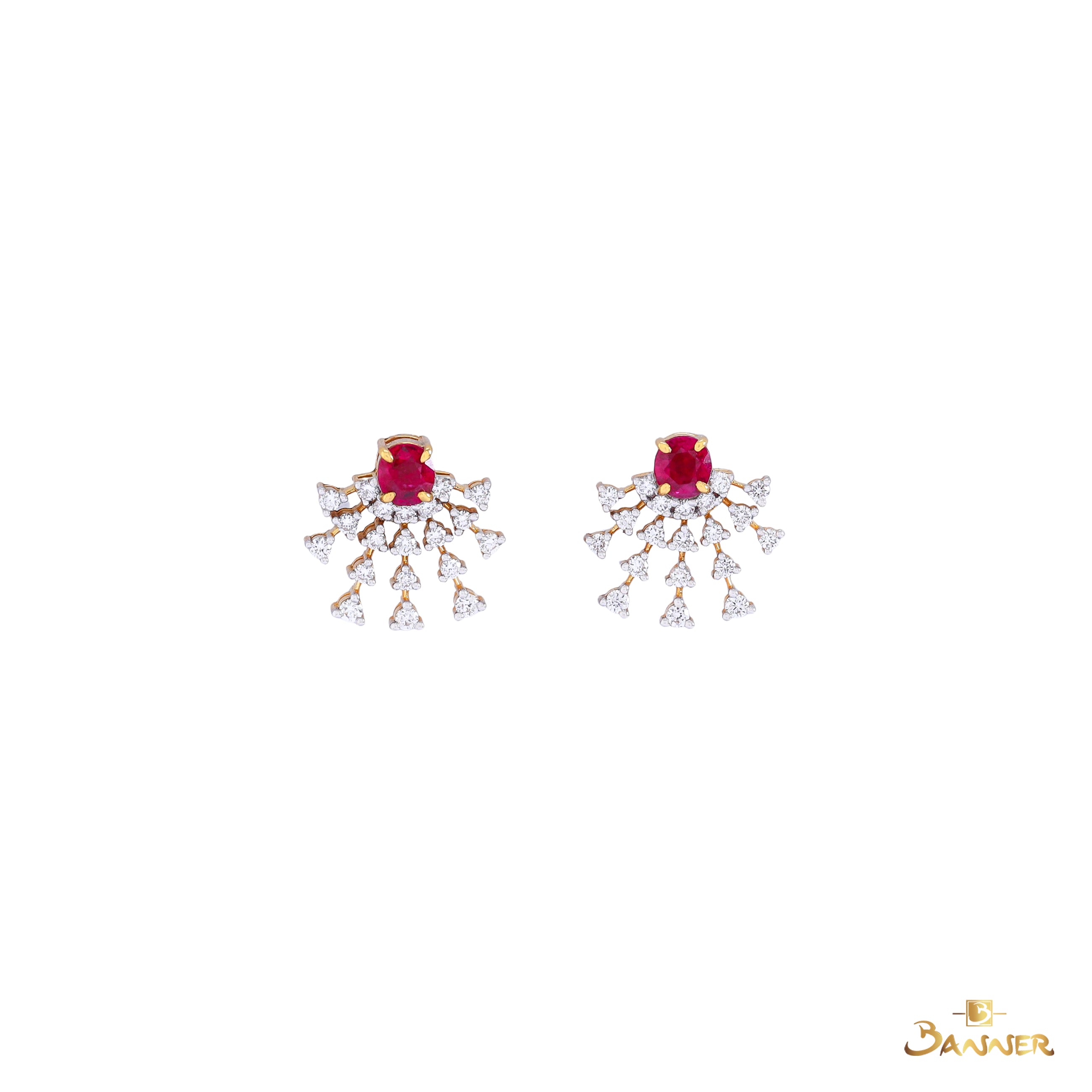 Ruby and Diamond Radiance Earrings