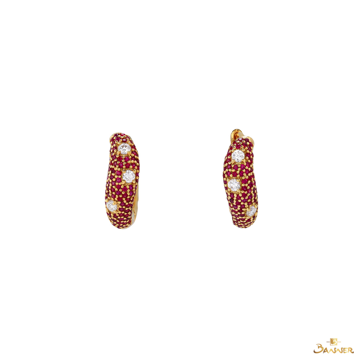 Ruby and Diamond Viper Earrings (CLEO COLLECTION)