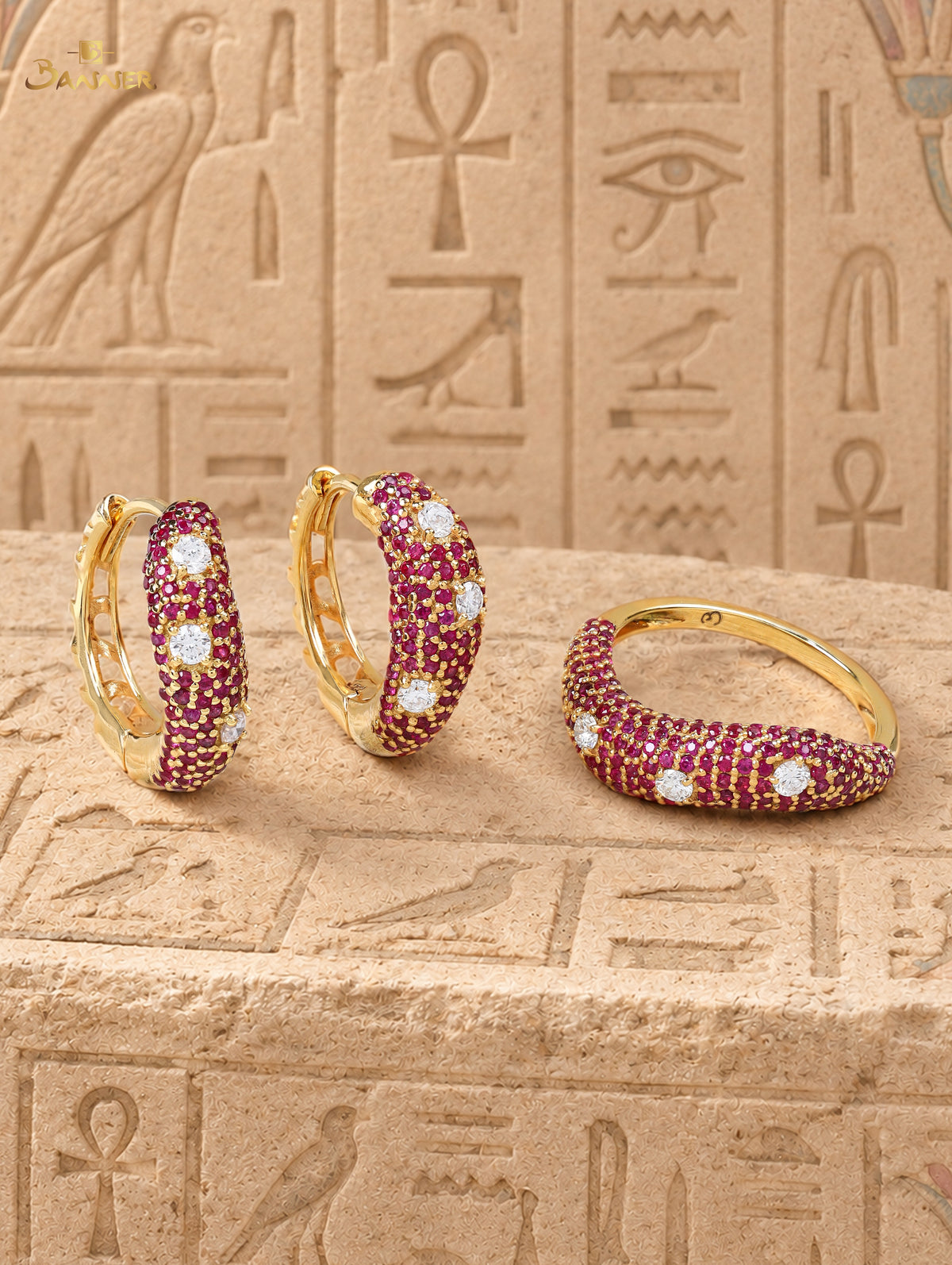 Ruby and Diamond Viper Earrings (CLEO COLLECTION)