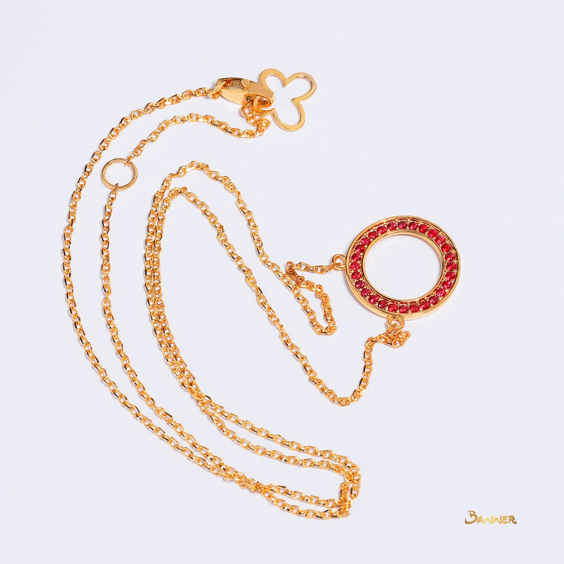 Ruby Circle Necklace