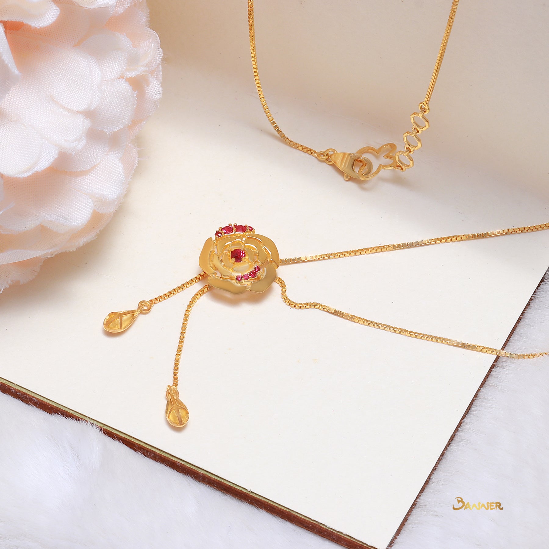 Ruby Rose Adjustable Necklace