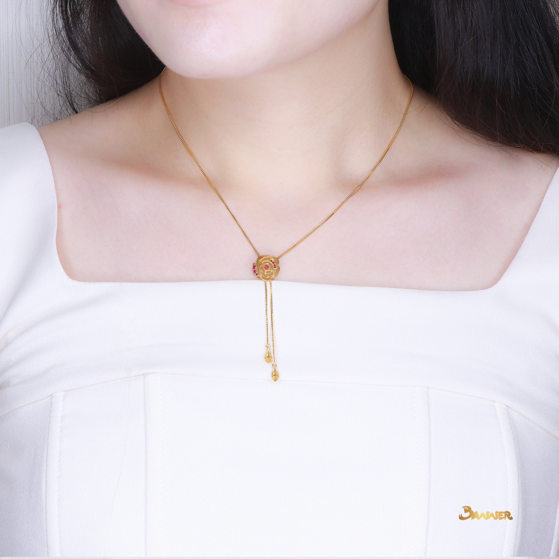 Ruby Rose Adjustable Necklace