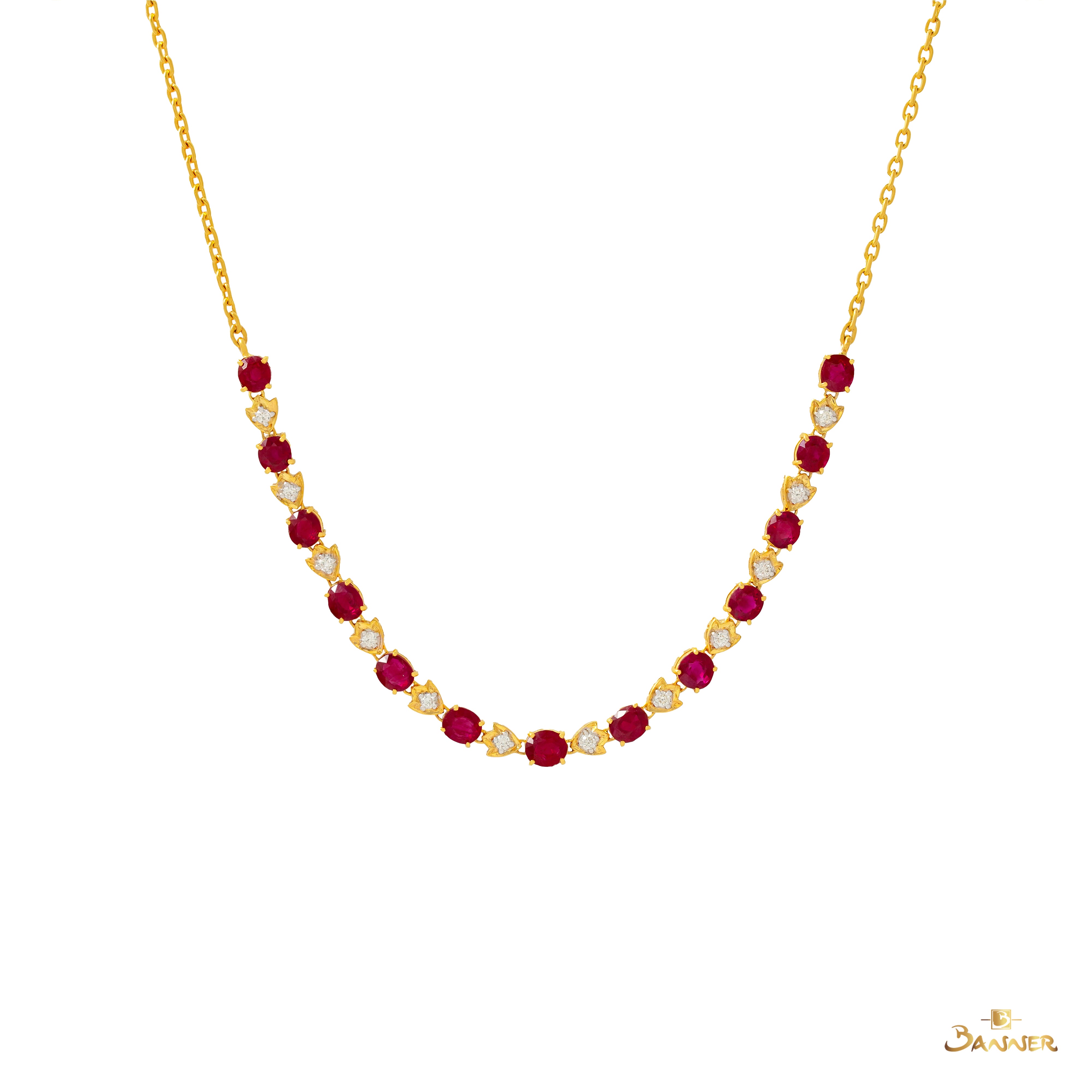 Ruby and Diamond Chin Paung Necklace