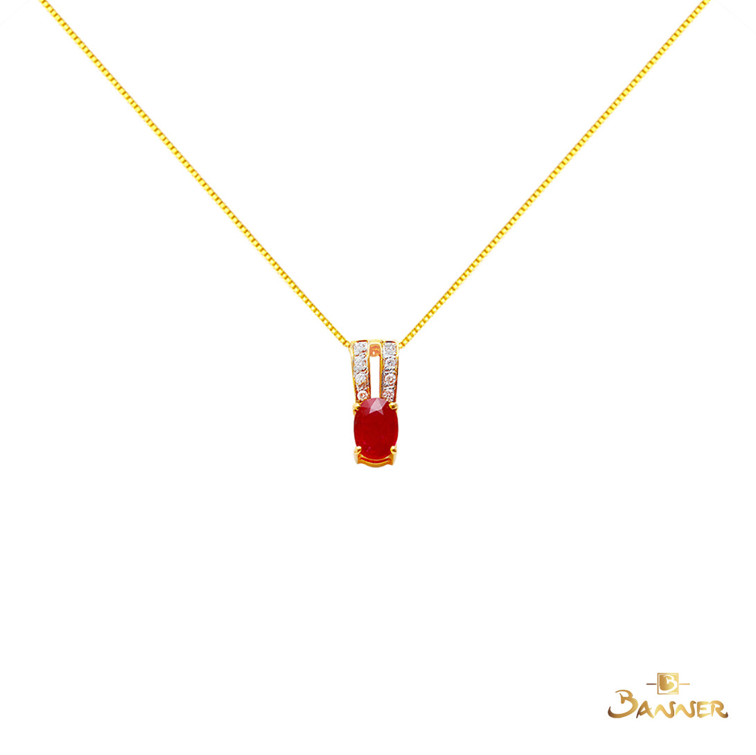 Ruby and Diamond Pendant