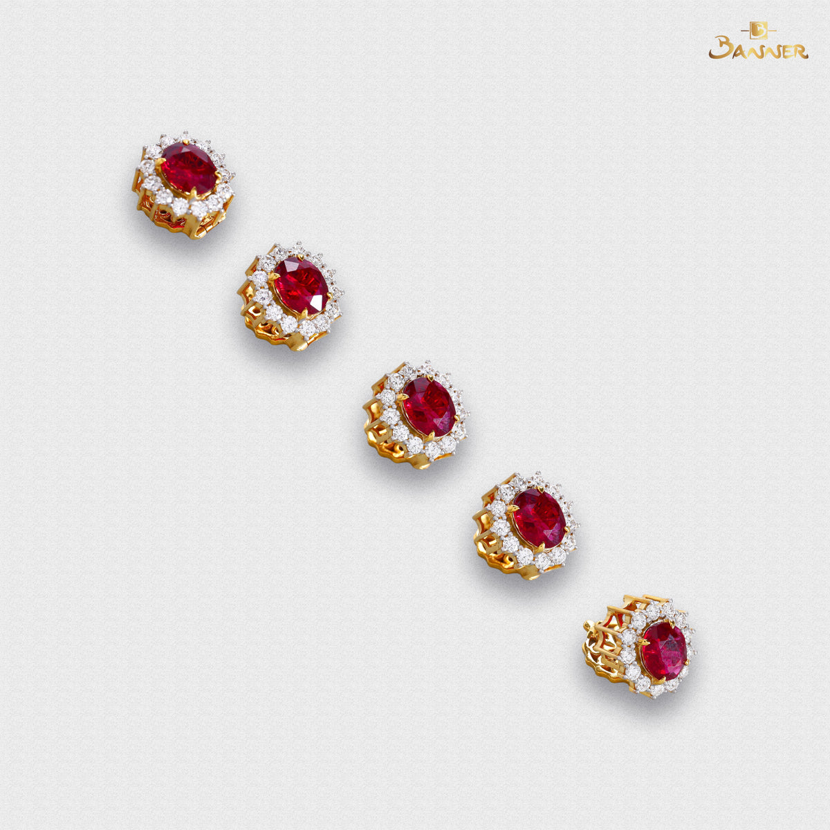 Natural Ruby and Diamond Diana Pendant