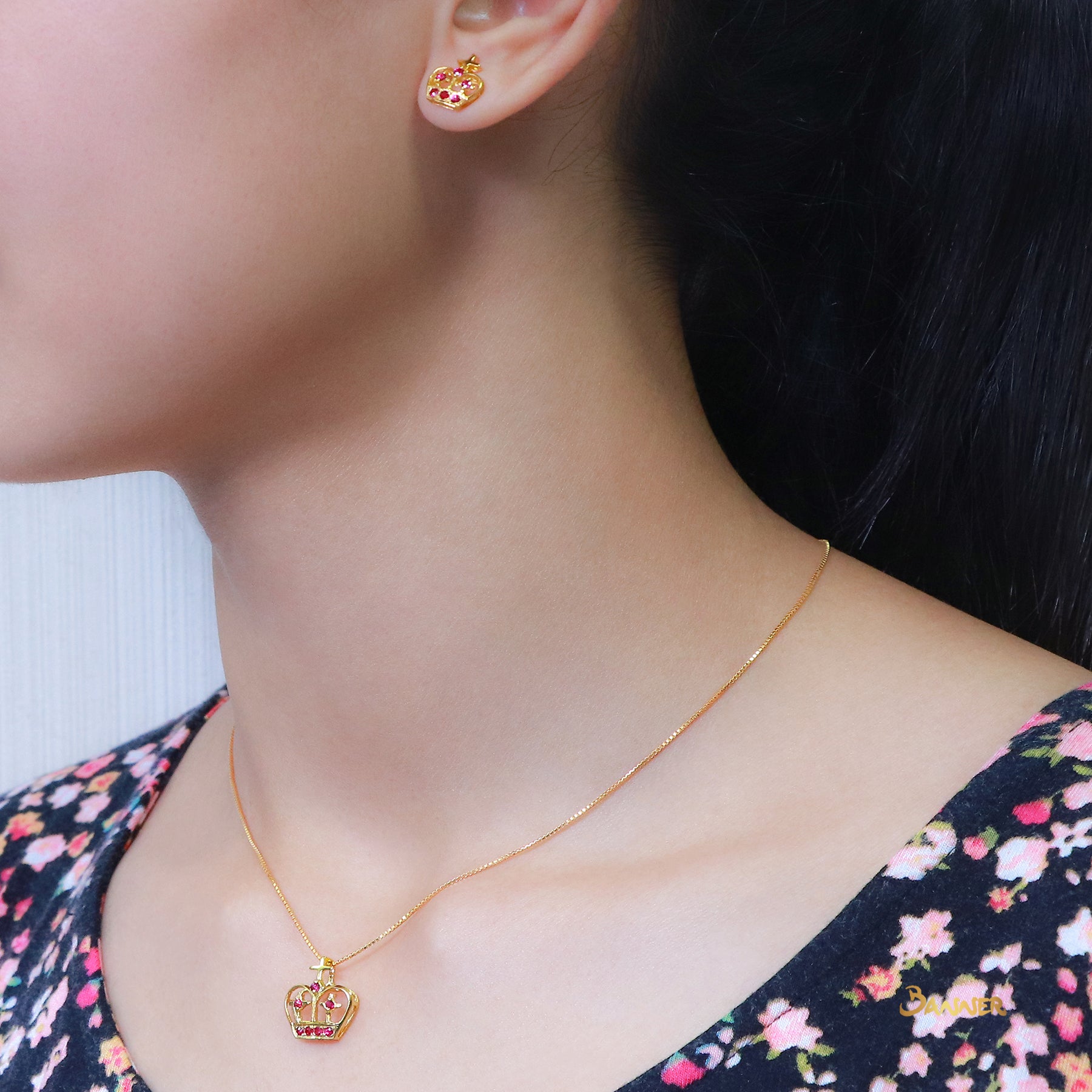 Ruby Crown Pendant