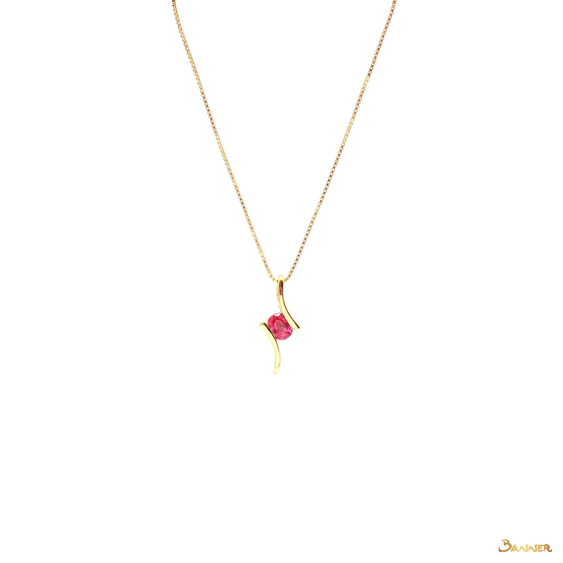 Ruby Bypass Pendant