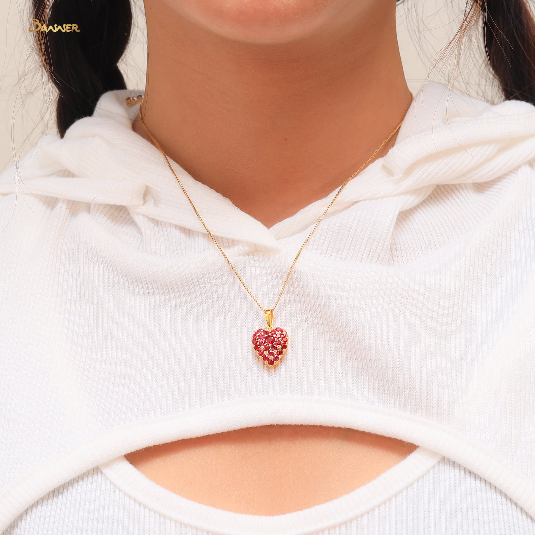 Ruby Heart Pendant