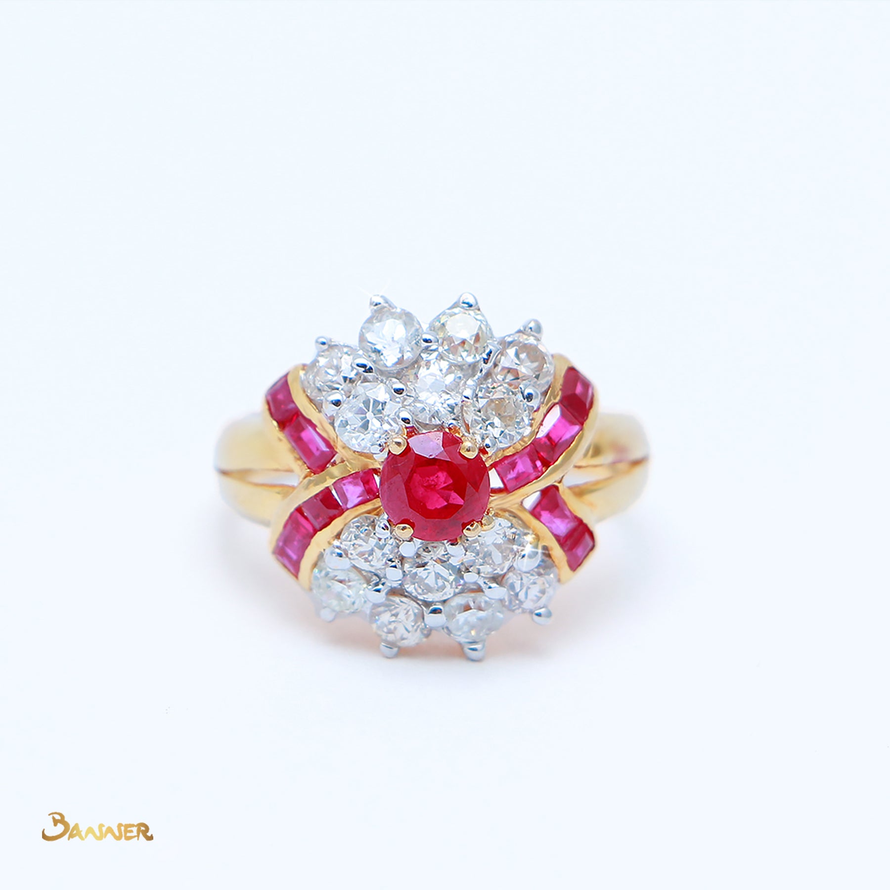 Ruby and Diamond Phae-Pyar Ring