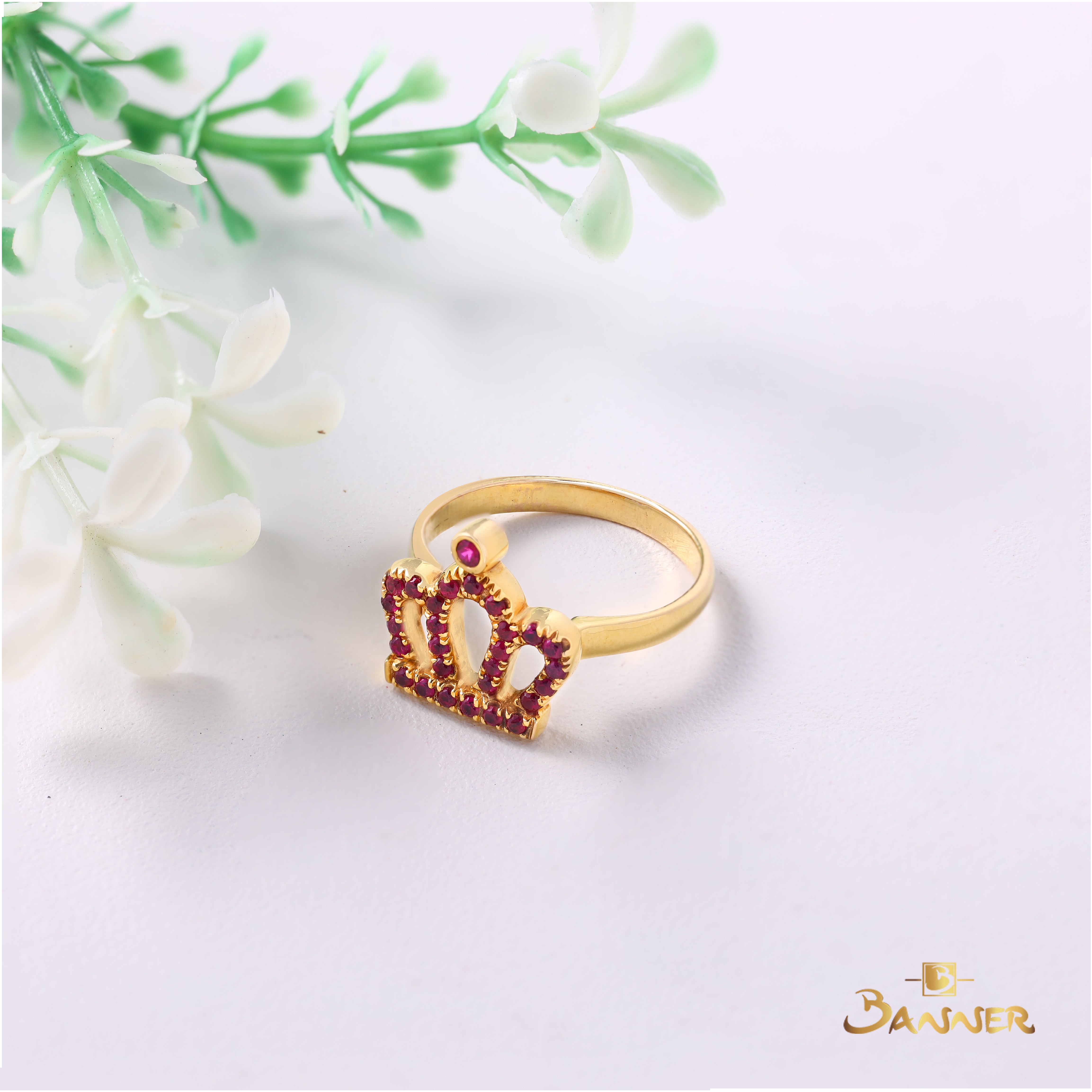 Ruby Crown Ring
