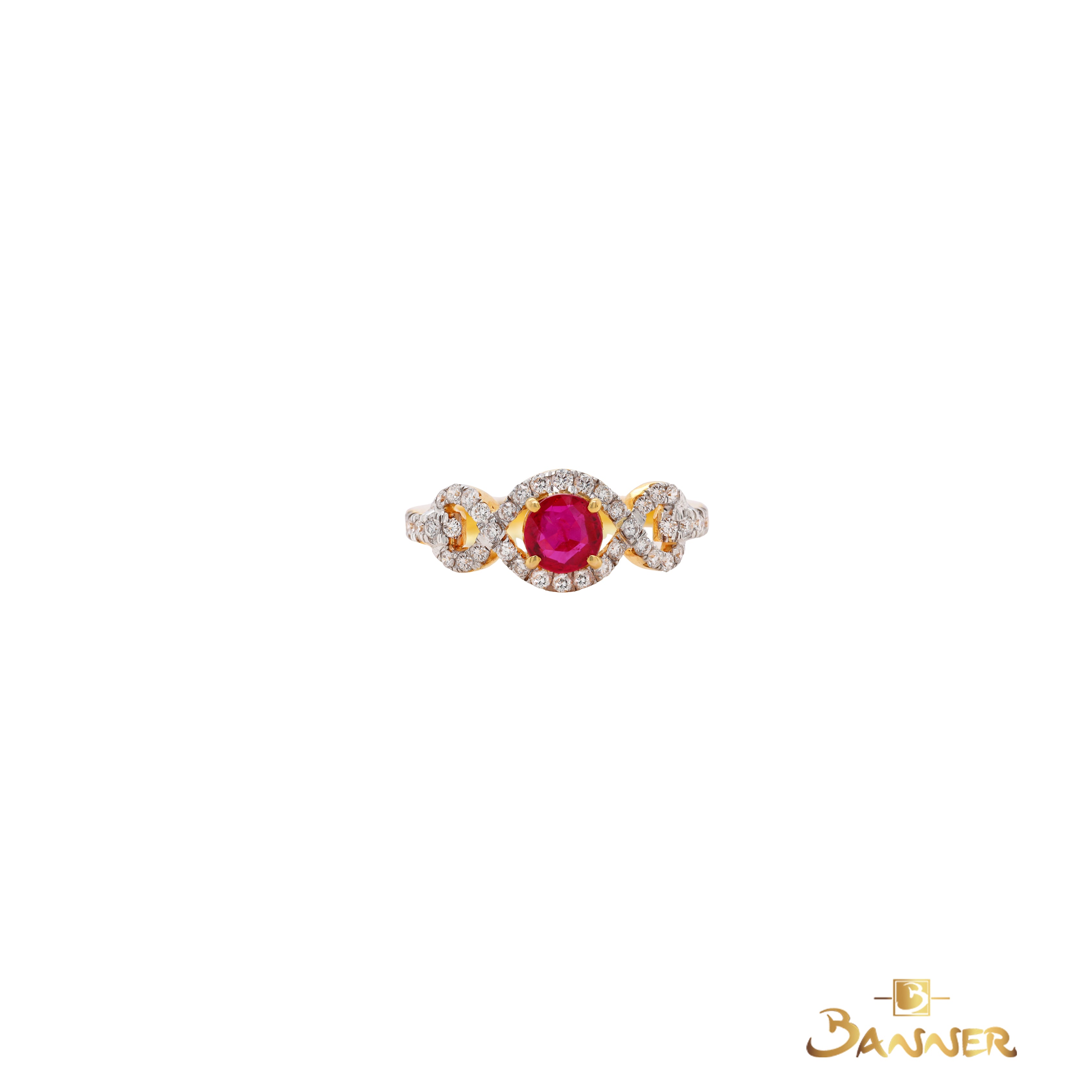 Ruby and Diamond Infinity Ring