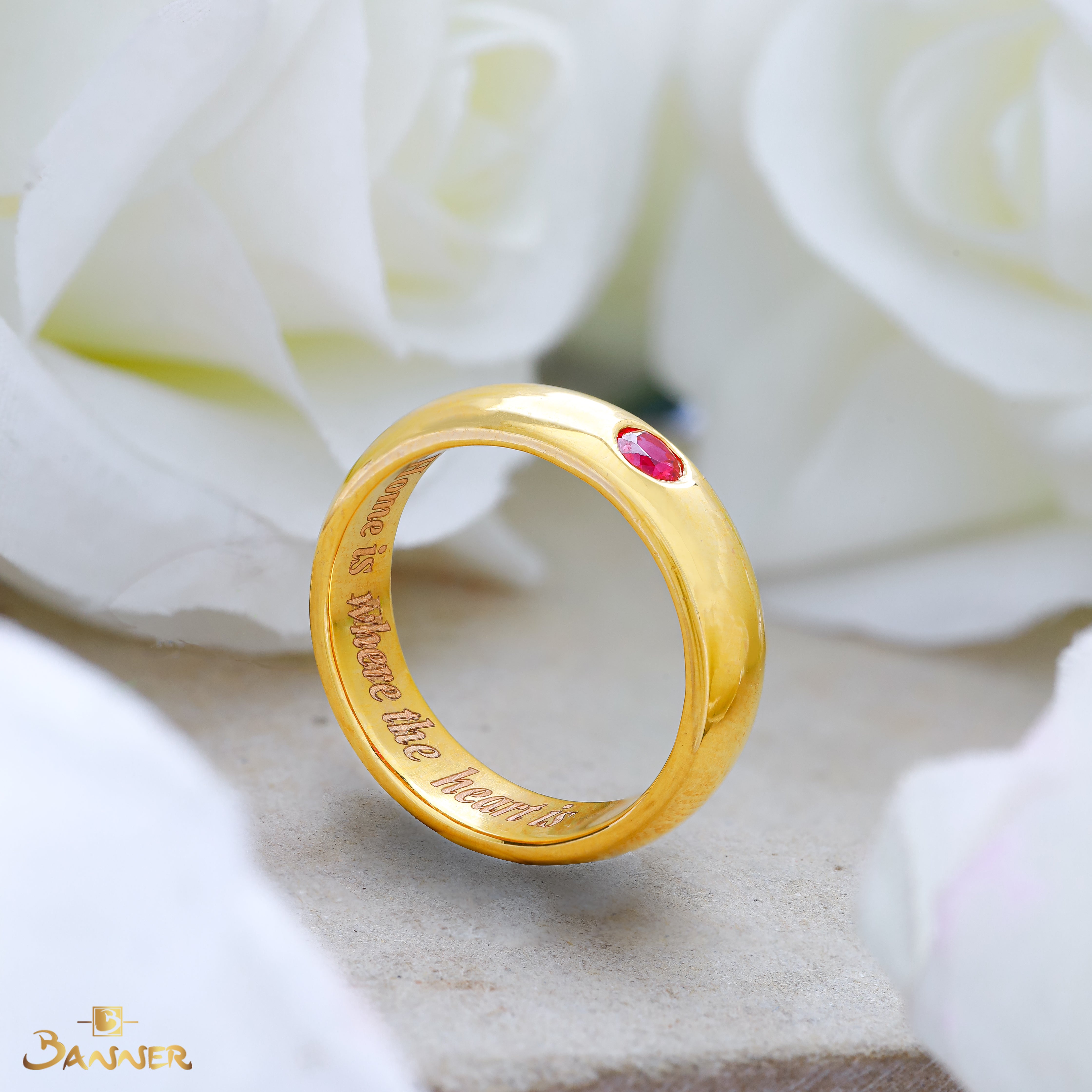 Ruby Solitaire Ring