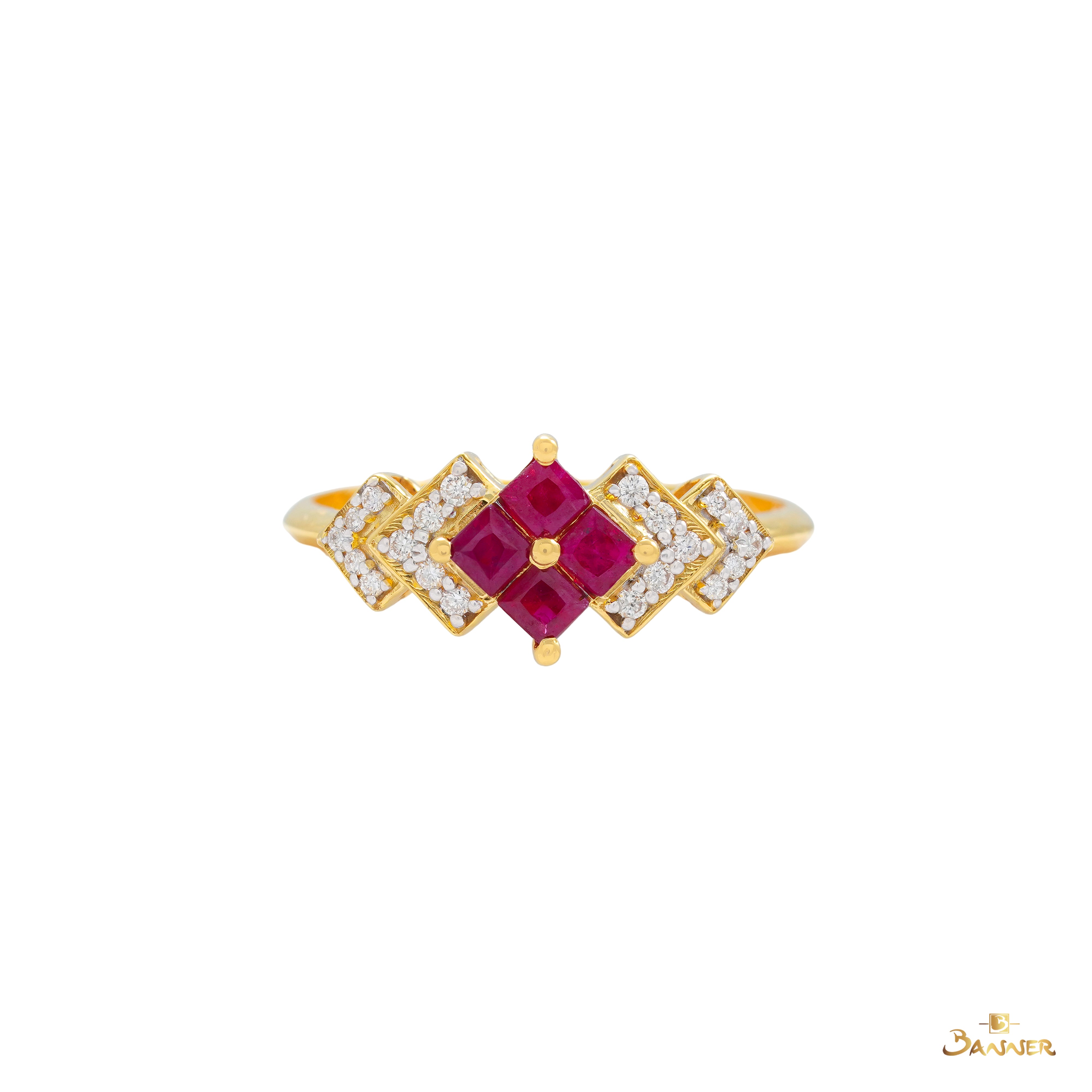 Ruby and Diamond Ember Ring