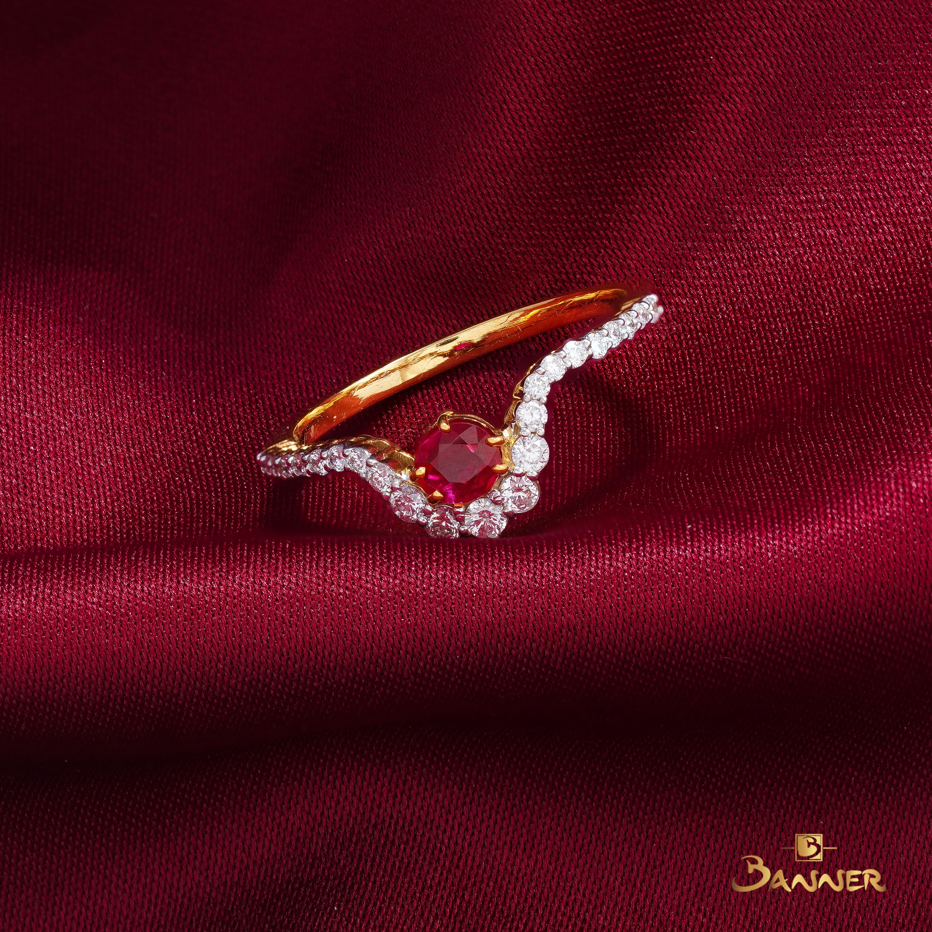 Ruby and Diamond Stallion Ring