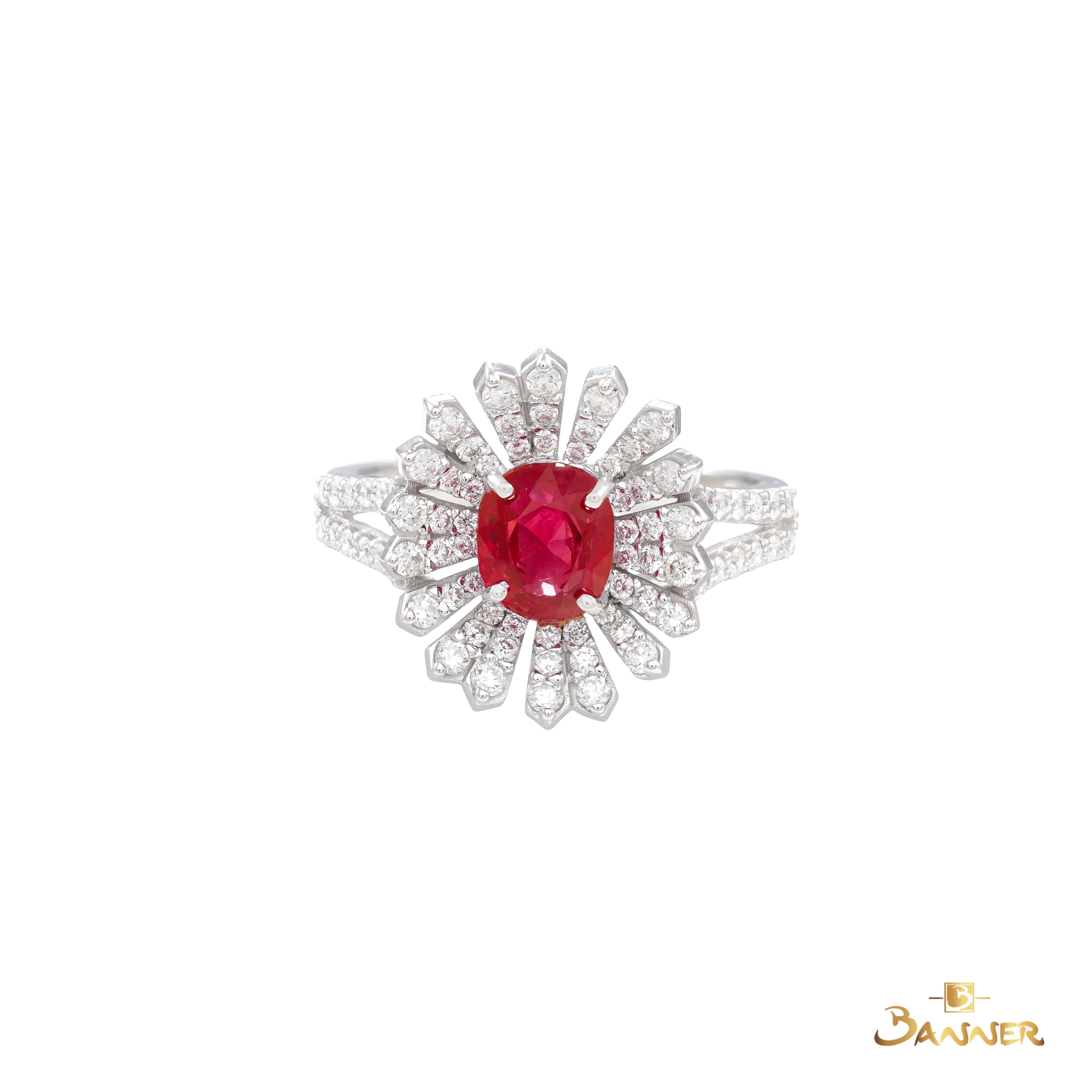 Ruby and Diamond Felix Flash Ring