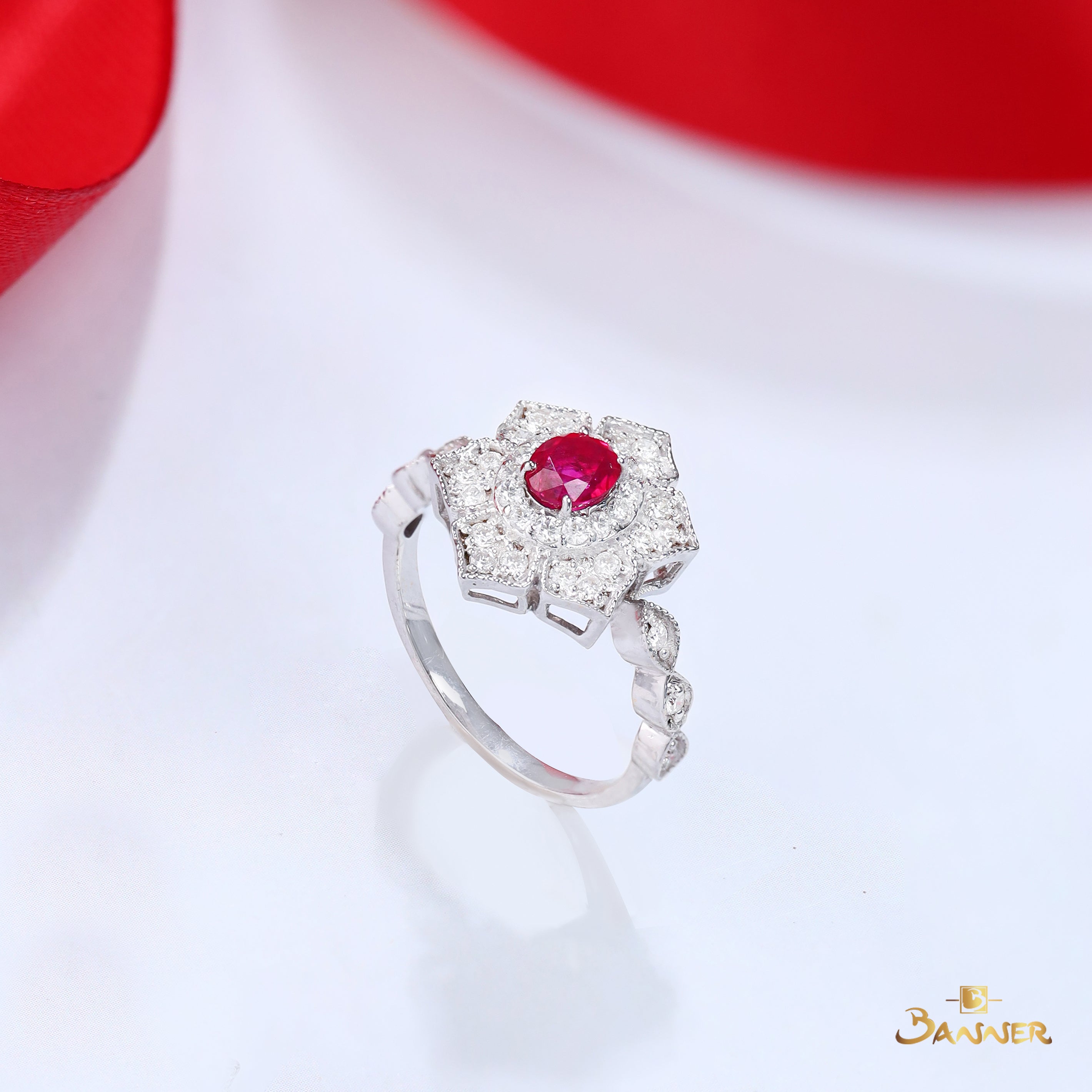 Ruby and Diamond Vintage Ring