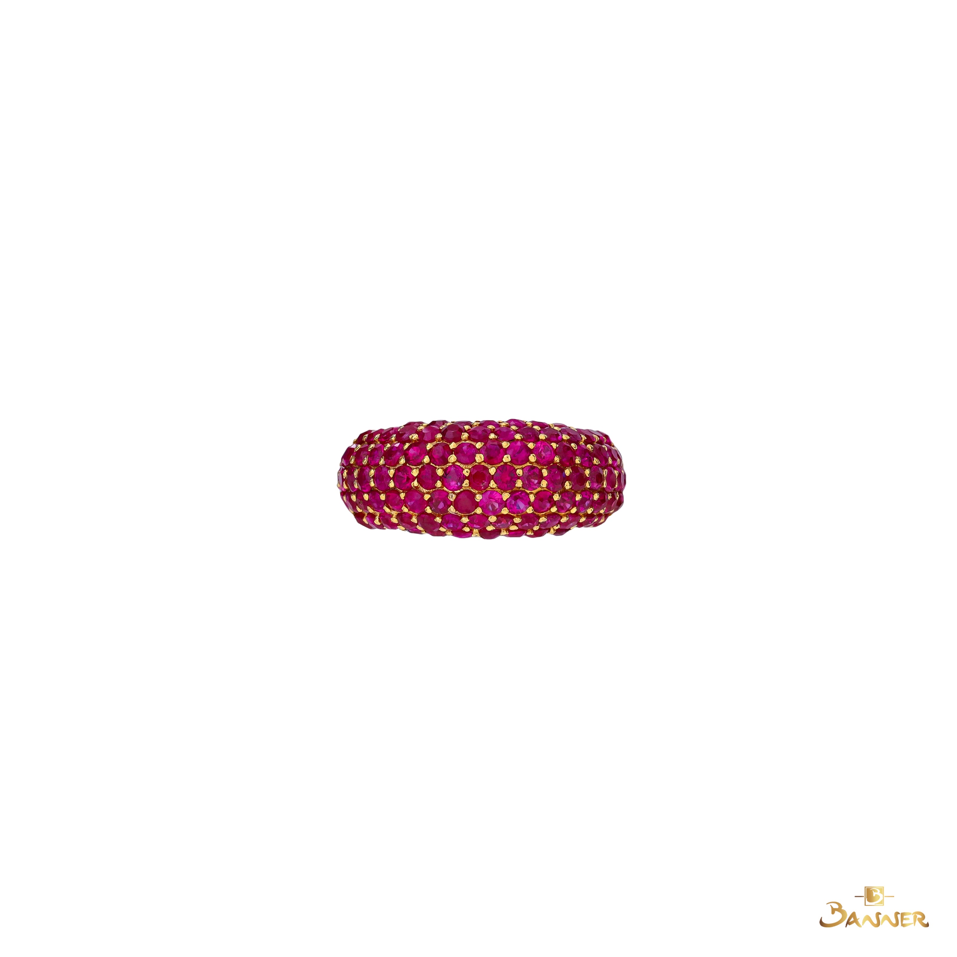 Natural Ruby Pave Ring