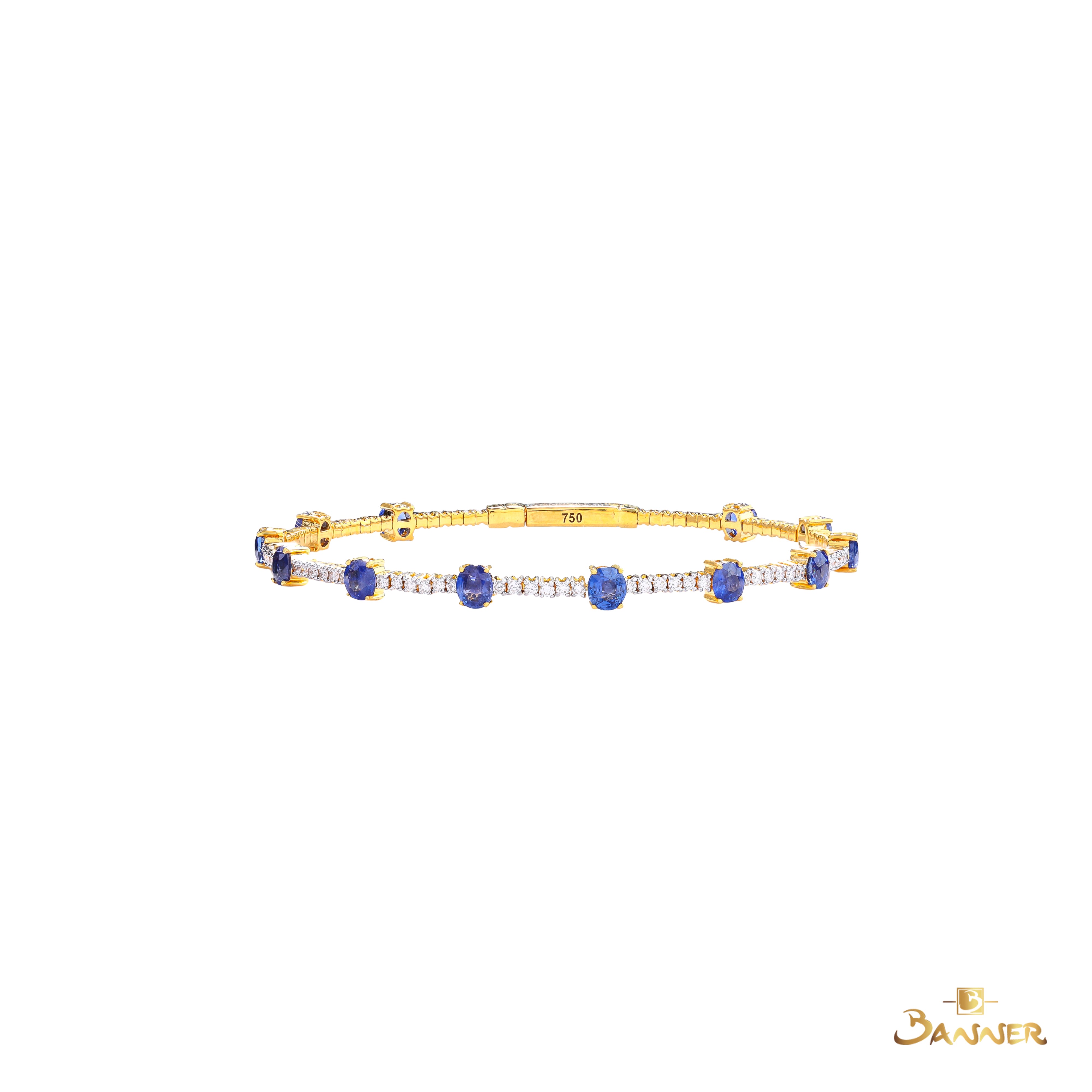 Sapphire and Diamond Station Bracelet