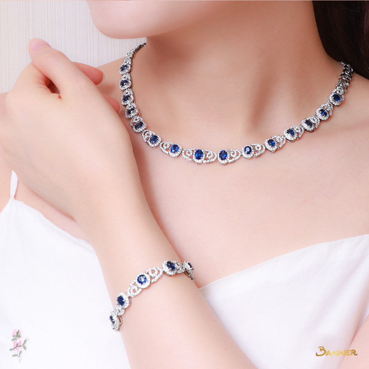 Sapphire and Diamond Kanote Bracelet