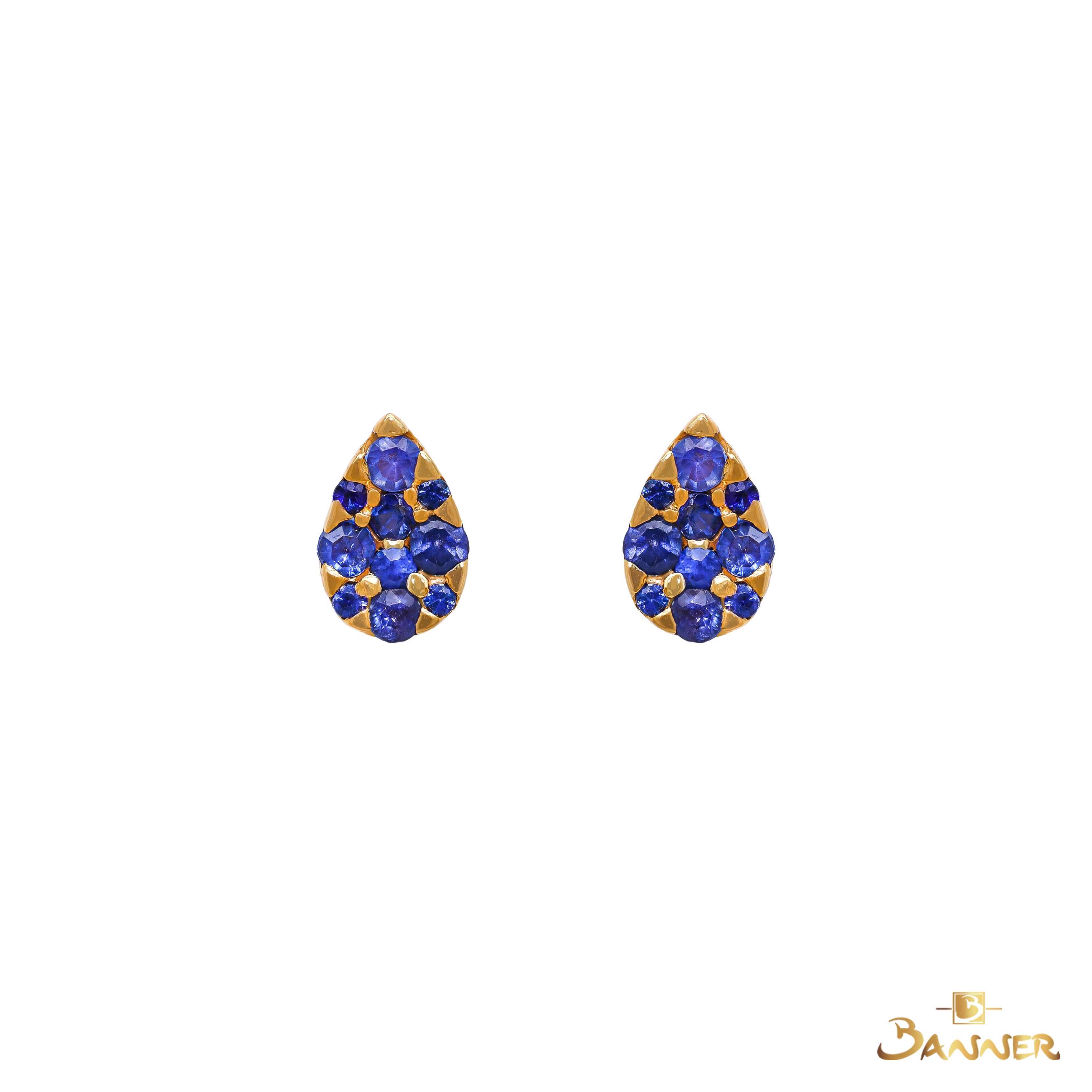 Sapphire Rain-drop Earrings