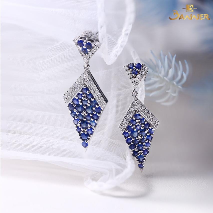 Sapphire and Diamond Titanis Earrings