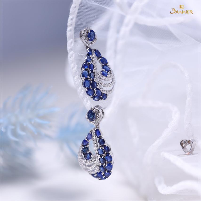 Sapphire and Diamond Marea Earrings