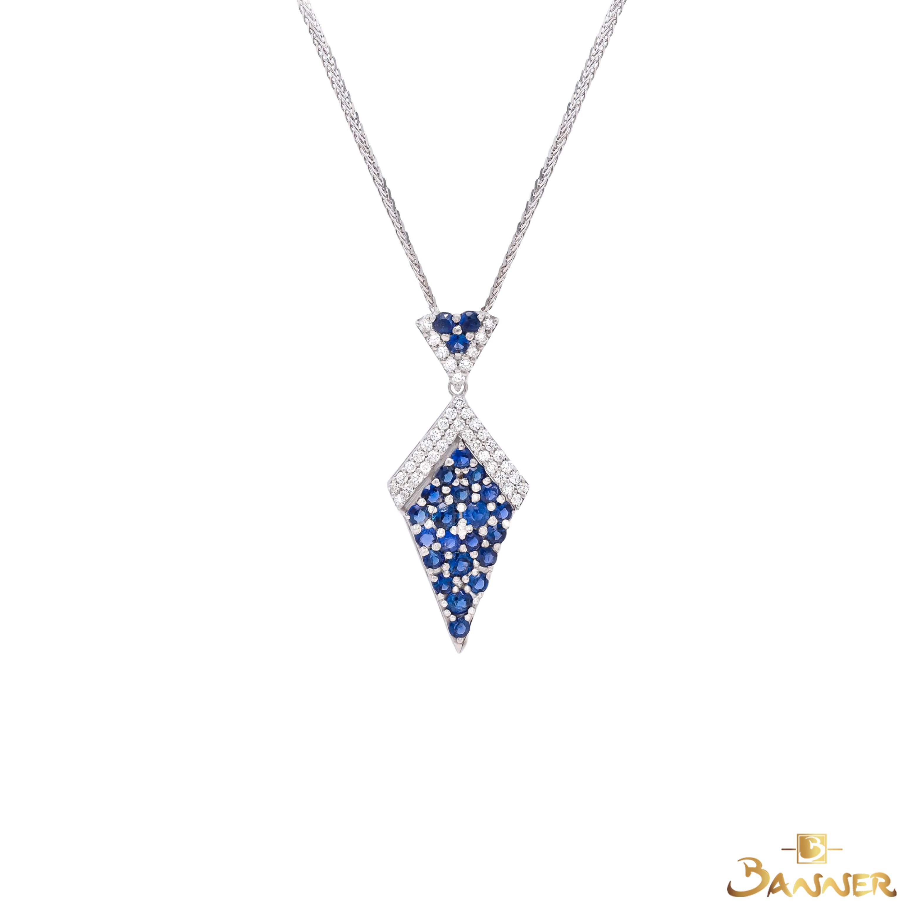 Sapphire and Diamond Titanis Pendant