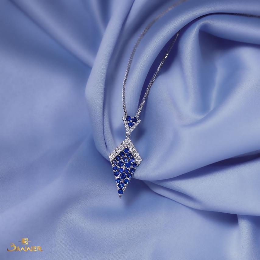 Sapphire and Diamond Titanis Pendant