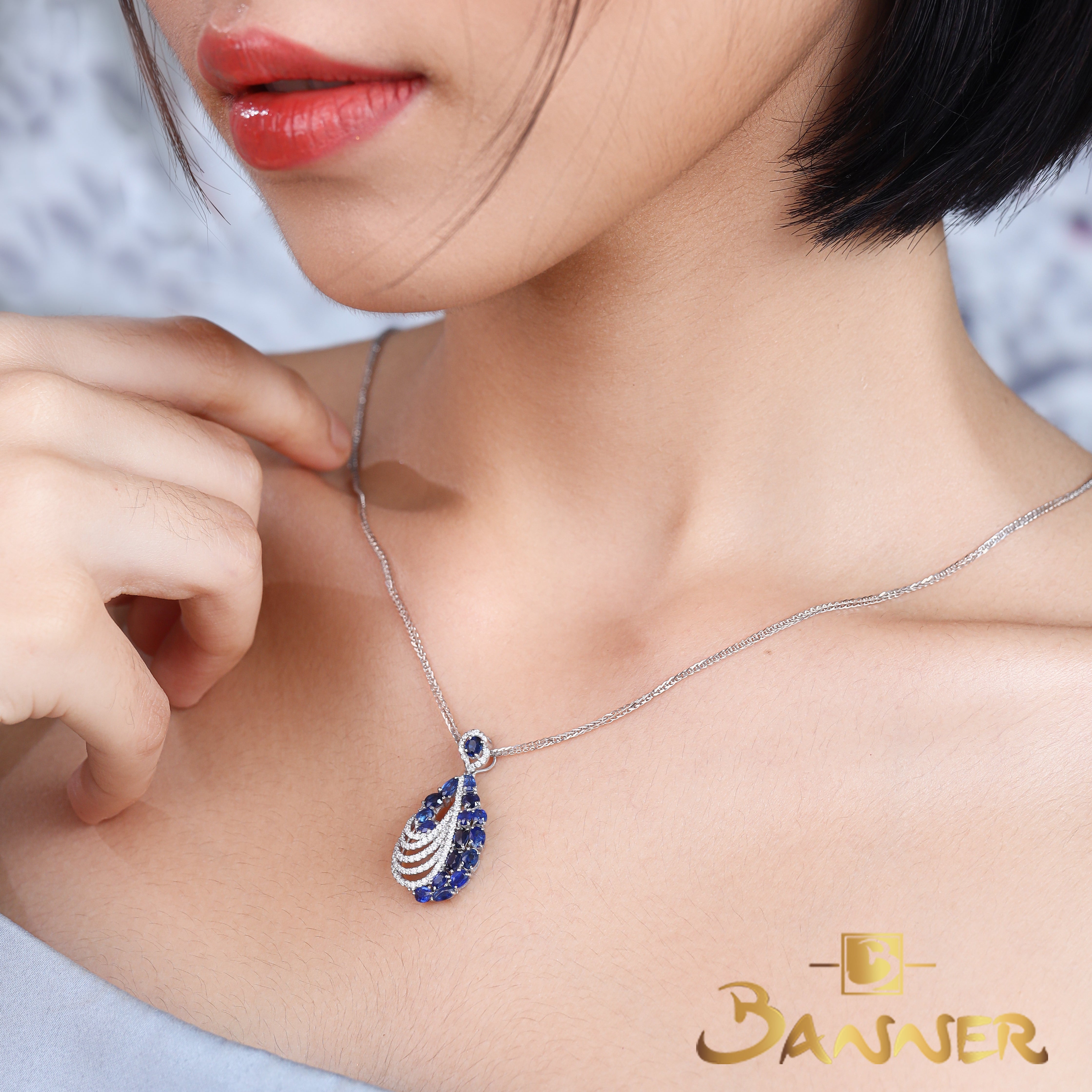 Sapphire and Diamond Marea Pendant