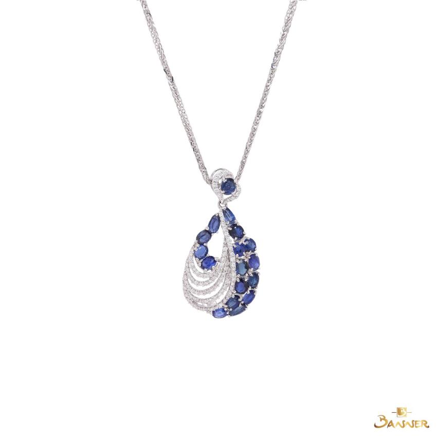 Sapphire and Diamond Marea Pendant