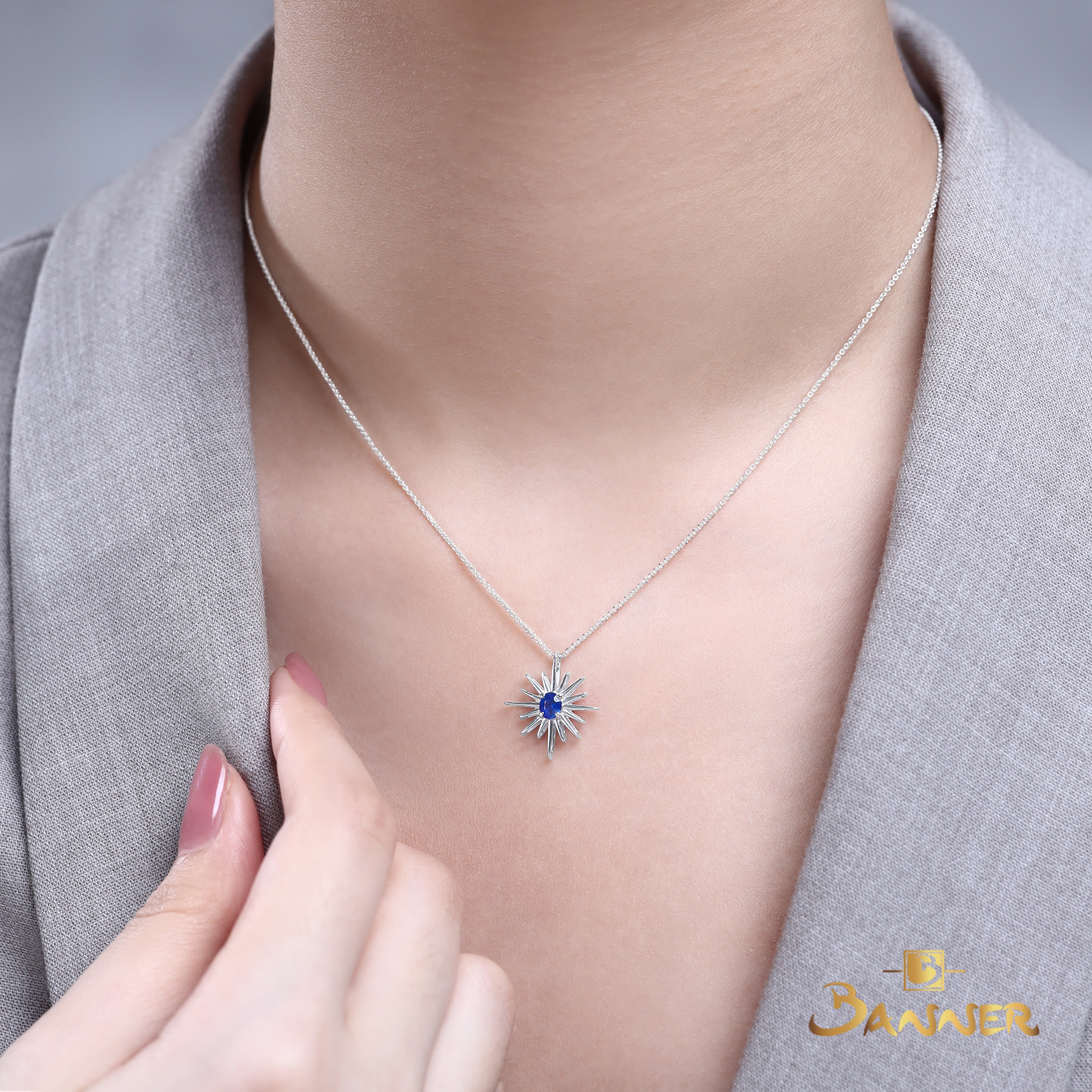 Sapphire Nova Pendant