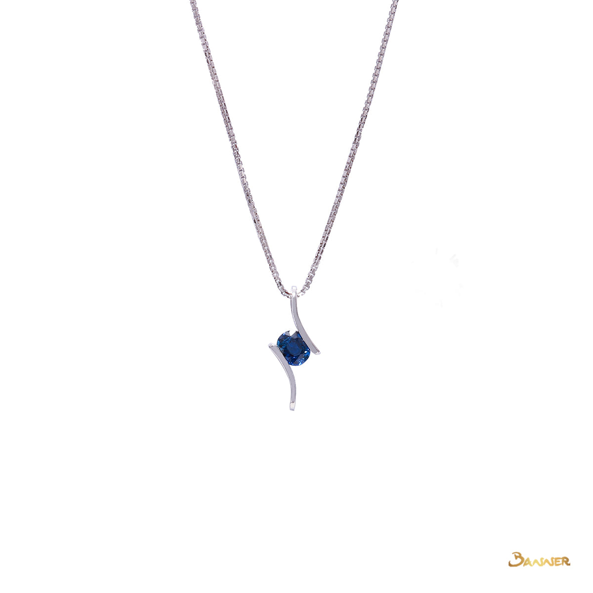 Sapphire Bypass Pendant