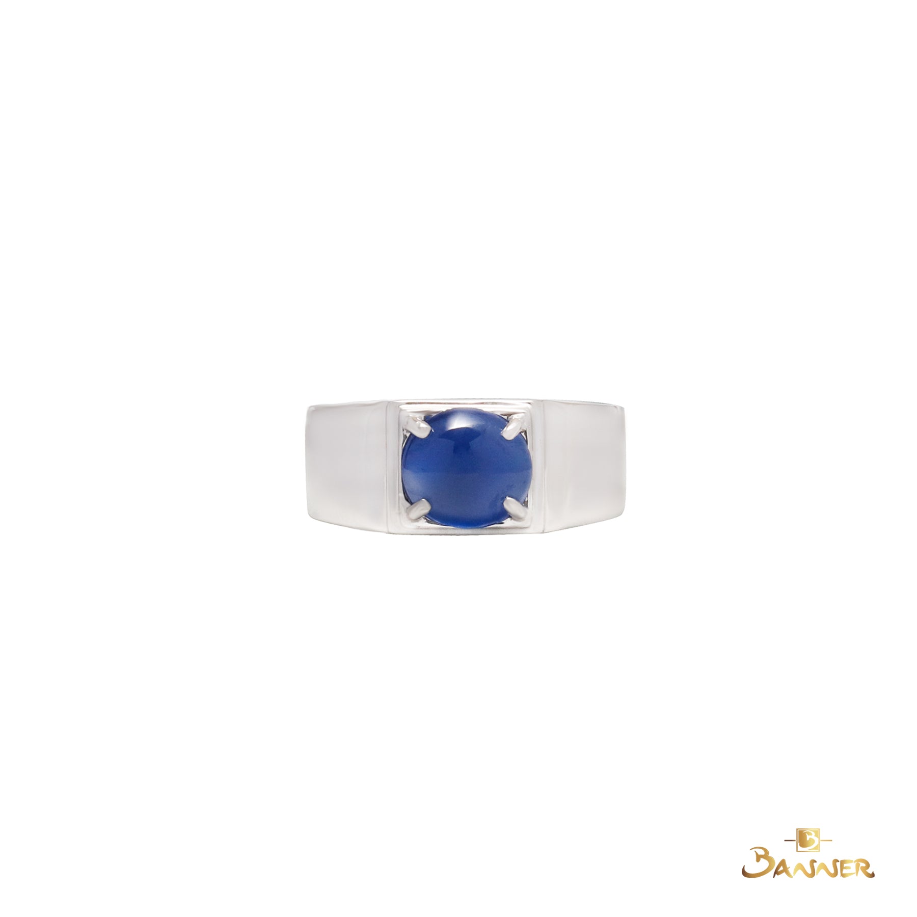 Sapphire Cabochon Men's Ring